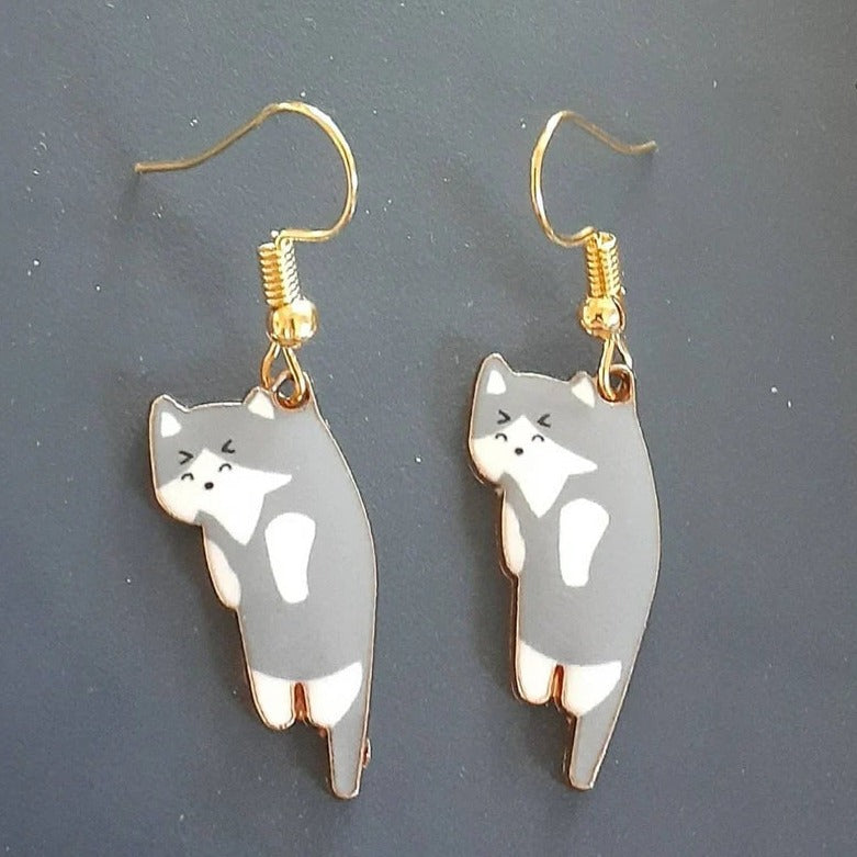 DANGLING CATS EARRINGS (PAIR) - Concordia Style Boutique