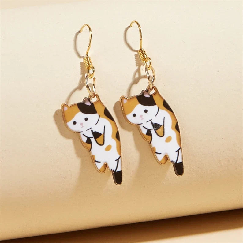 DANGLING CATS EARRINGS (PAIR) - Concordia Style Boutique