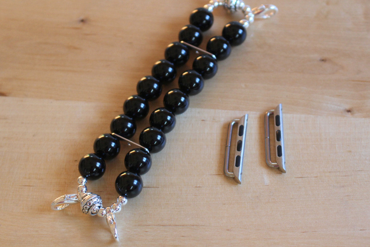 Watch Band for Apple Watch, Black Onyx Beads