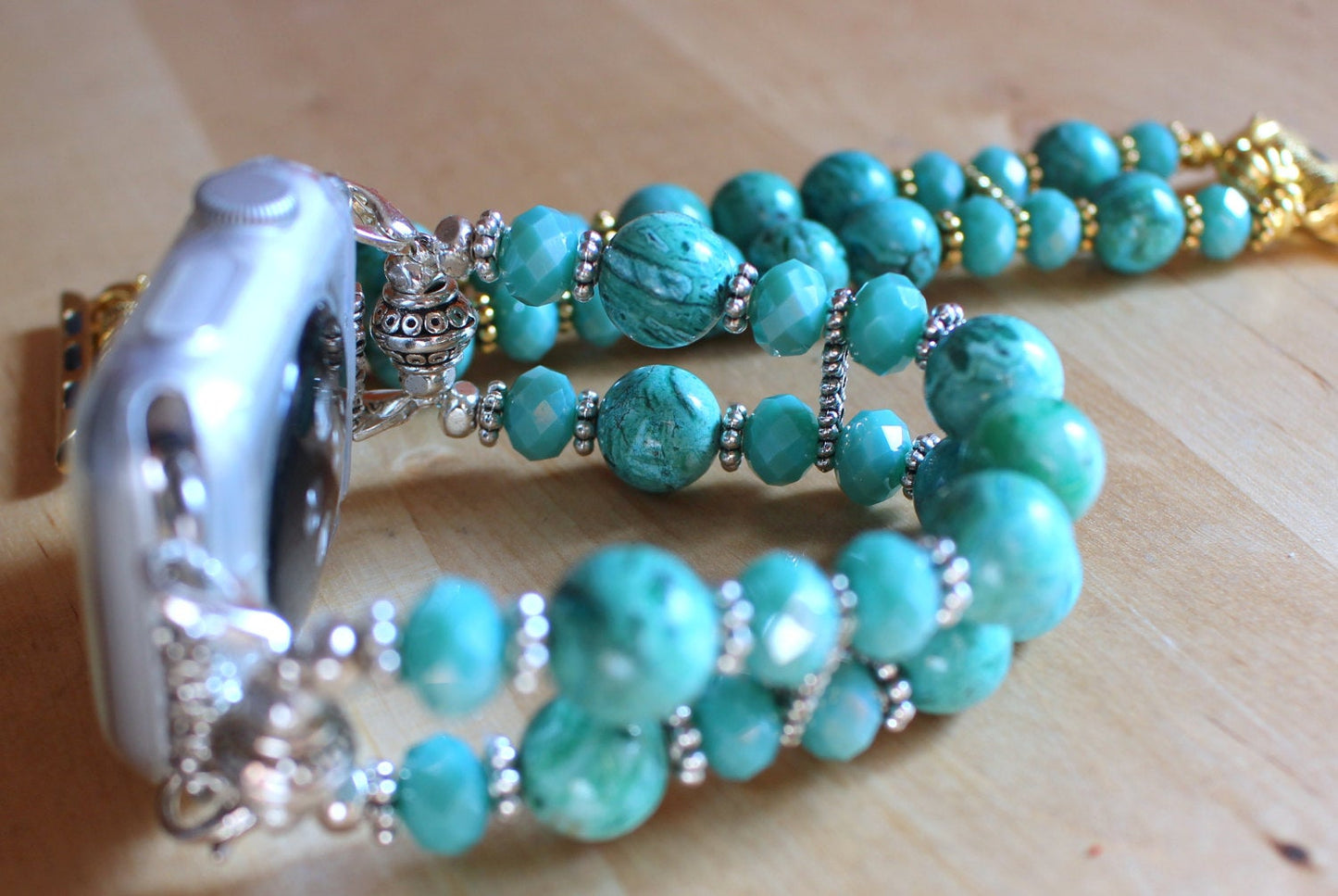 Watch Band for Apple Watch, Turquoise Crazy Lace Band