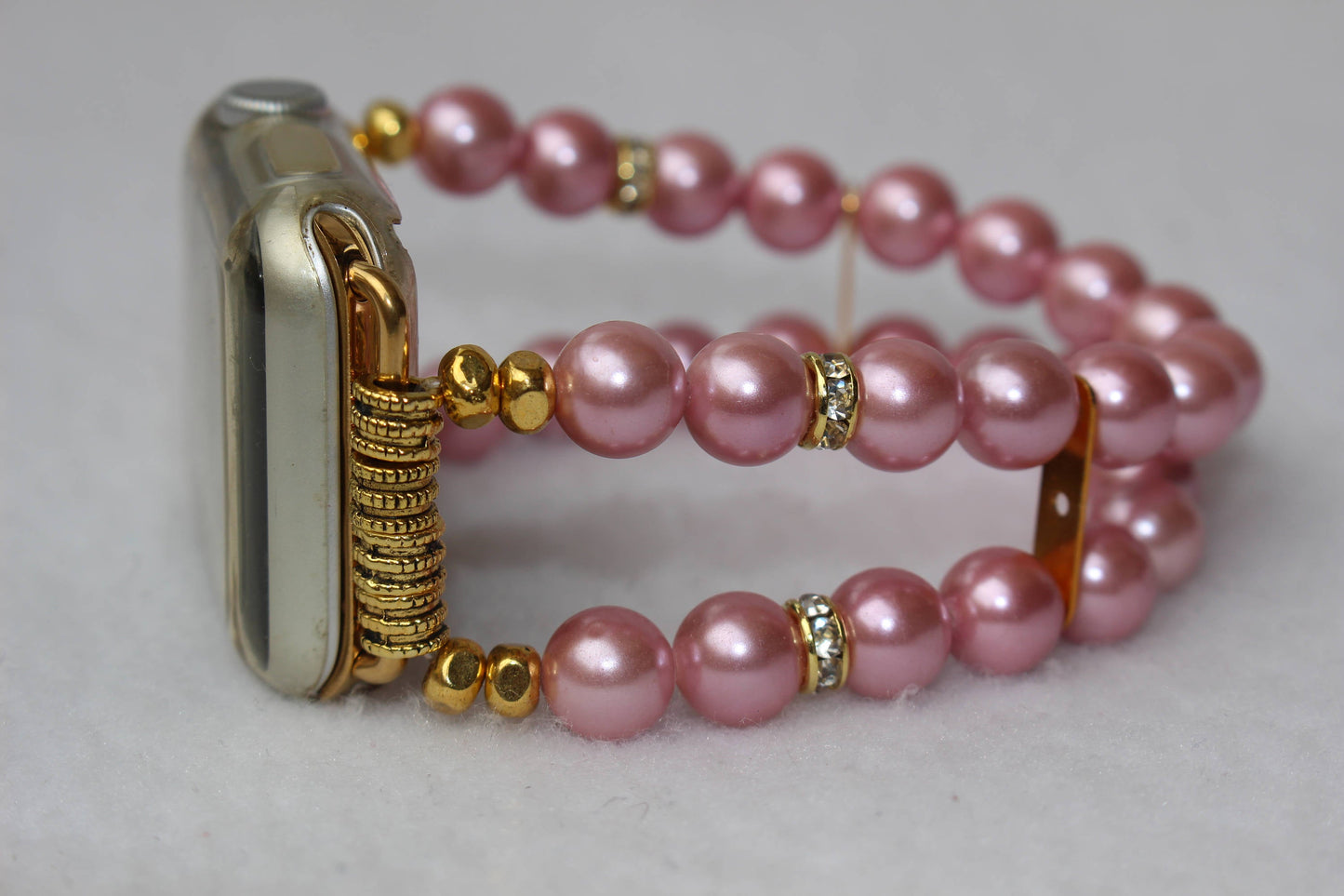 Watch Band for Apple Watch, Crystal Pink Pearl and Rhinestones