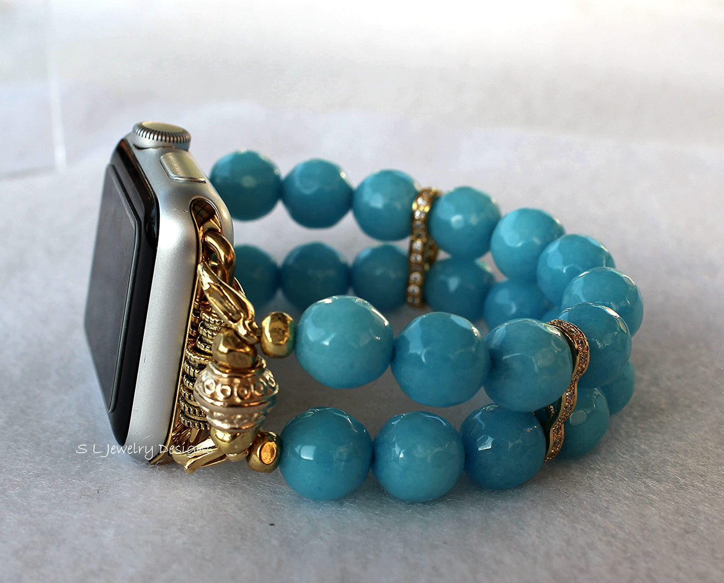 Watch Band Aquamarine Jade