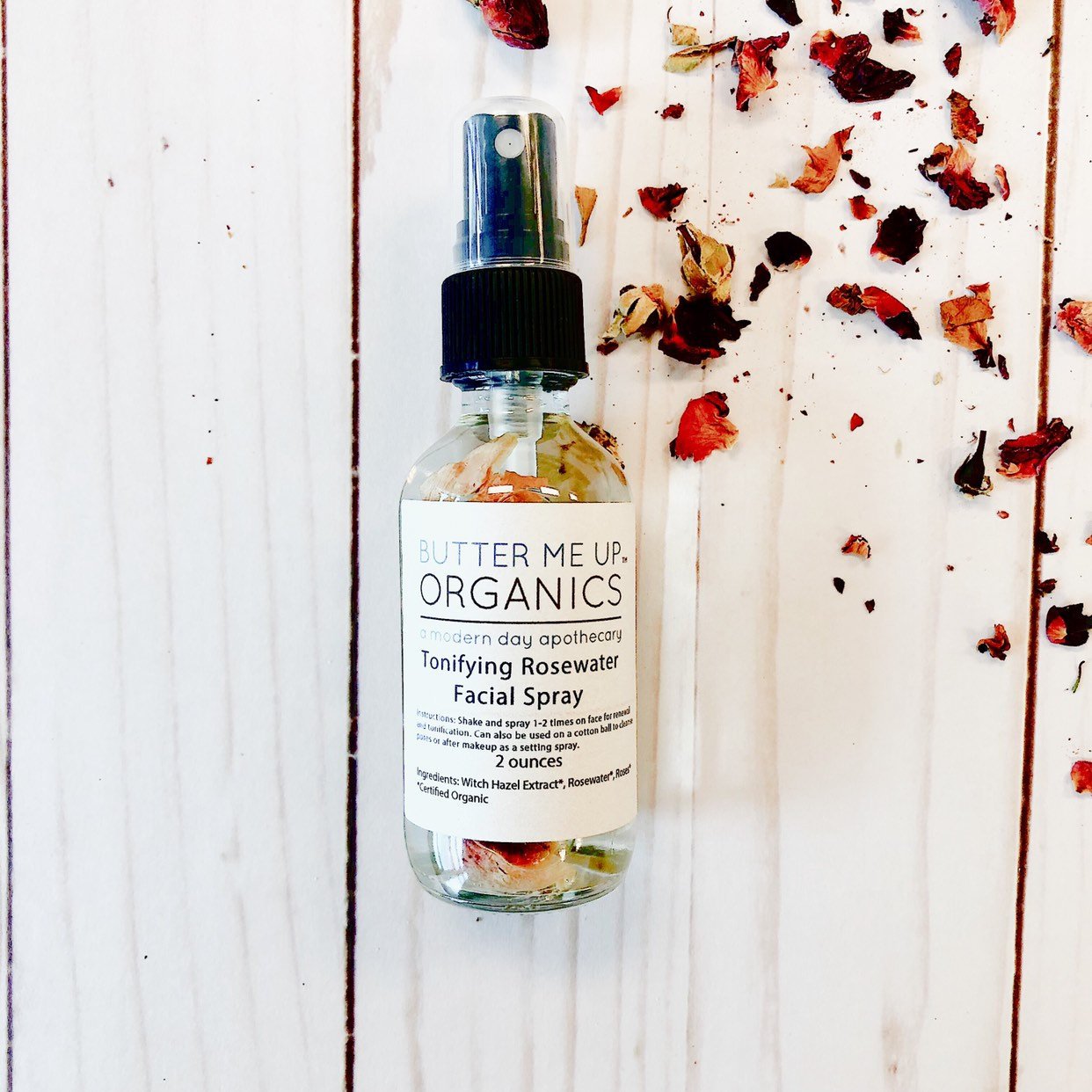 Organic Rosewater Toner / Facial Mist / Makeup Setting Spray / Organic Rosewater / Organic Toner / Organic Setting Spray - Concordia Style Boutique
