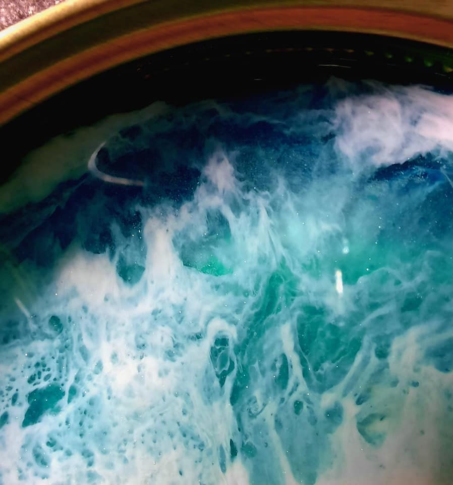 Resin Seascape Mason Jar Lid Coasters (Set of 4)