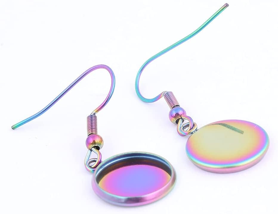Purple Iridescent Resin Earrings
