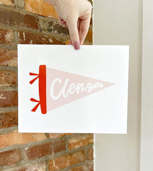 Clemson Pennant Print