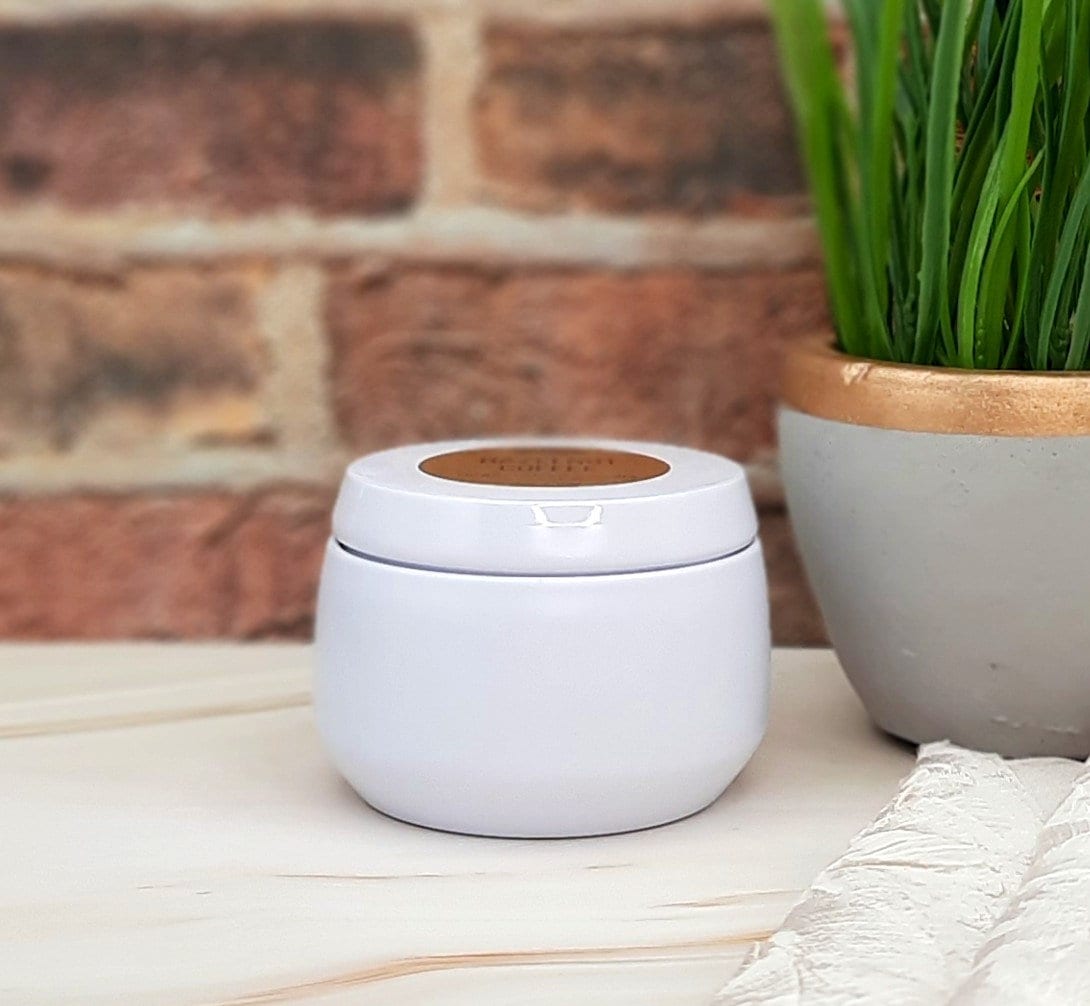 Palo Santo 4 oz Candle | White Travel Tin