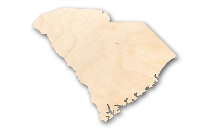 Resin on Wood Seascape US State Christmas Ornament