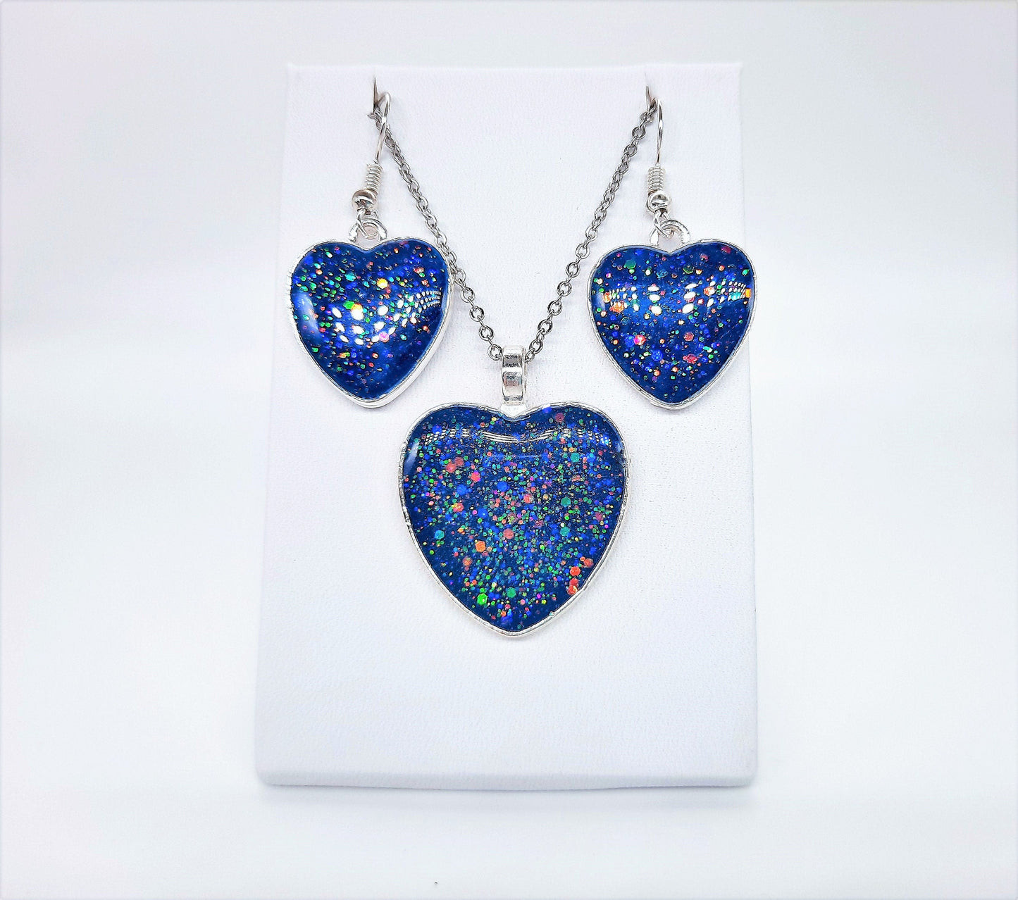 Resin Heart Pendant Necklace