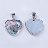 Abalone / Paua Seashell Heart Pendant Necklace