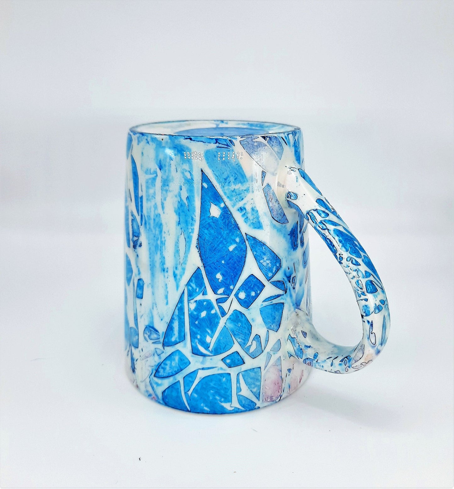 Blue Abstract Alcohol Ink Coffee Mug