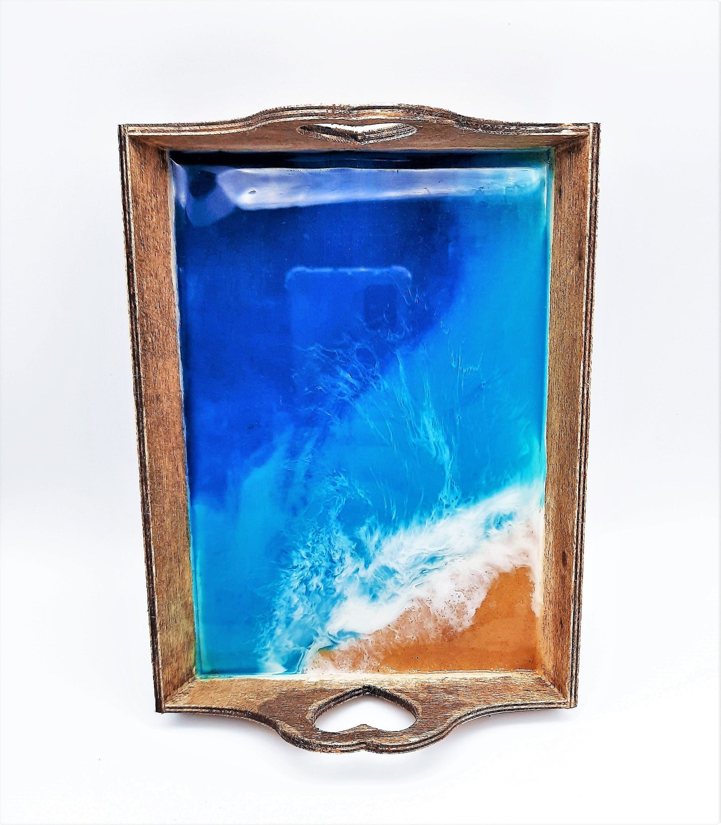 Resin Seascape Small Wooden Tray