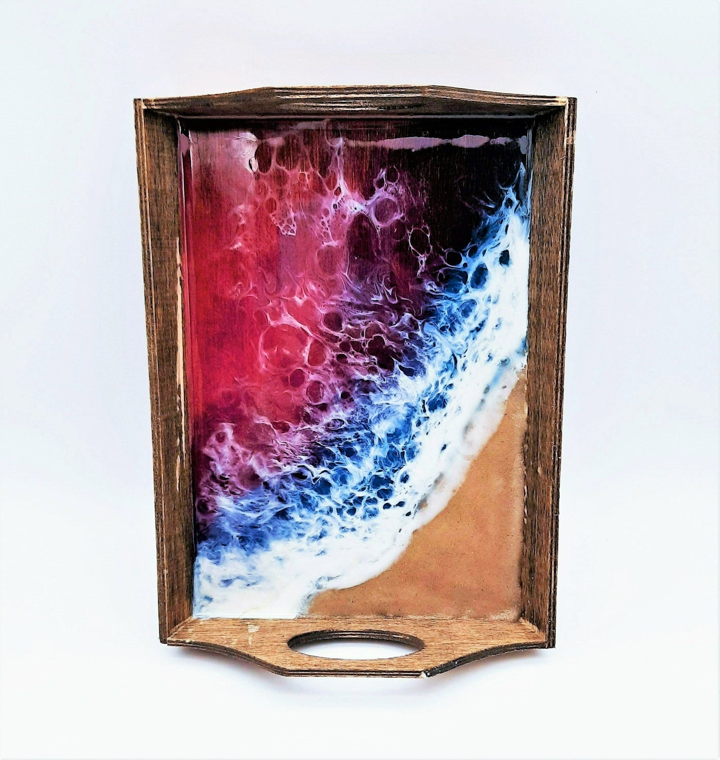 Resin Seascape Small Wooden Tray