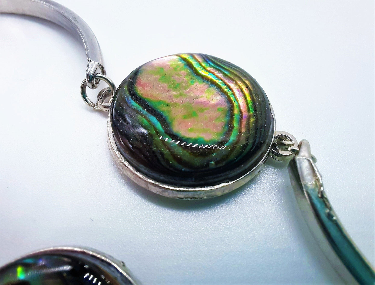 Abalone / Paua Seashell Adjustable Bangle Bracelet