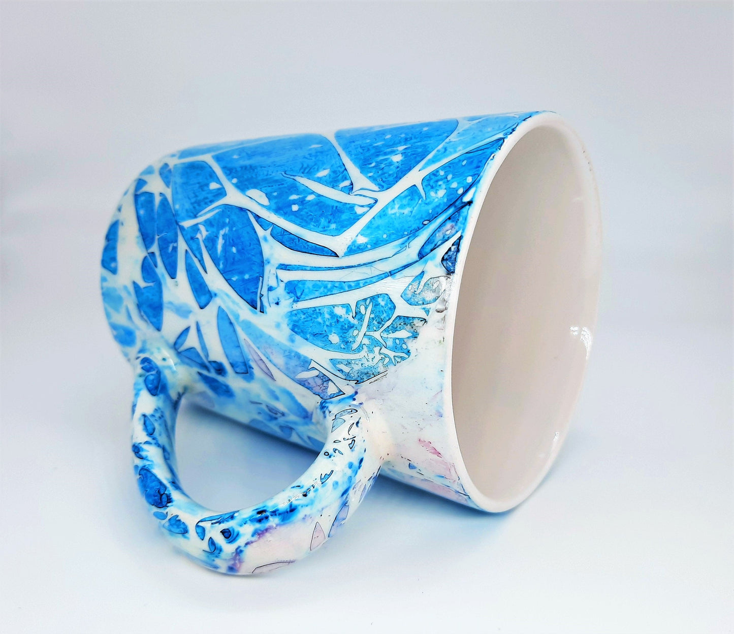 Blue Abstract Alcohol Ink Coffee Mug