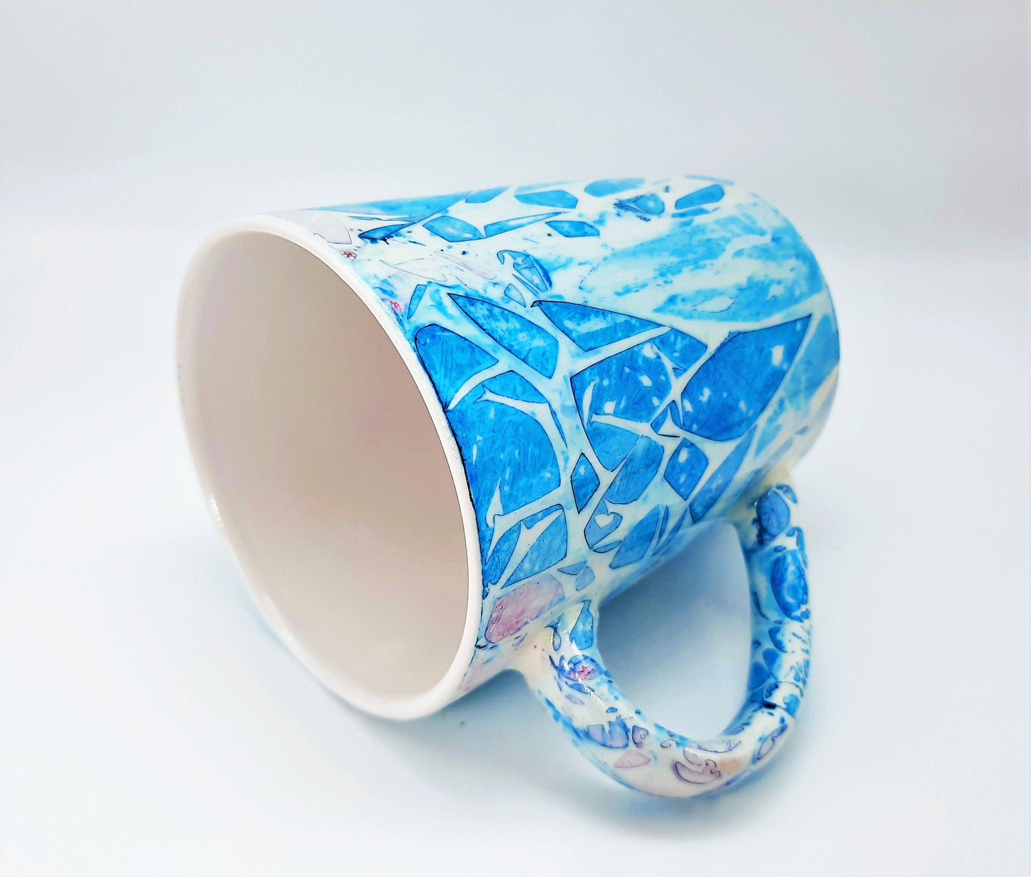 Blue Abstract Alcohol Ink Coffee Mug