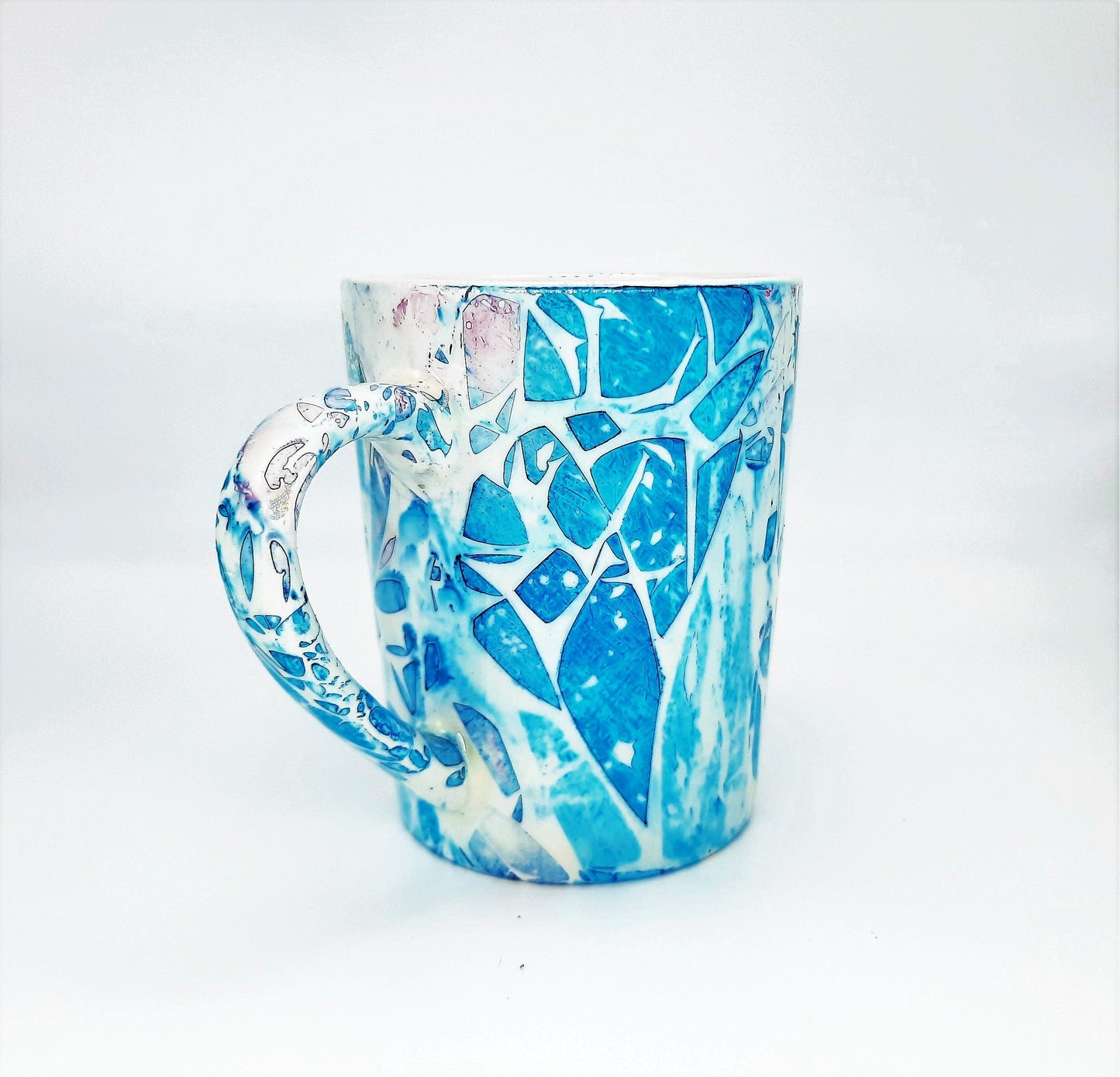 Blue Abstract Alcohol Ink Coffee Mug