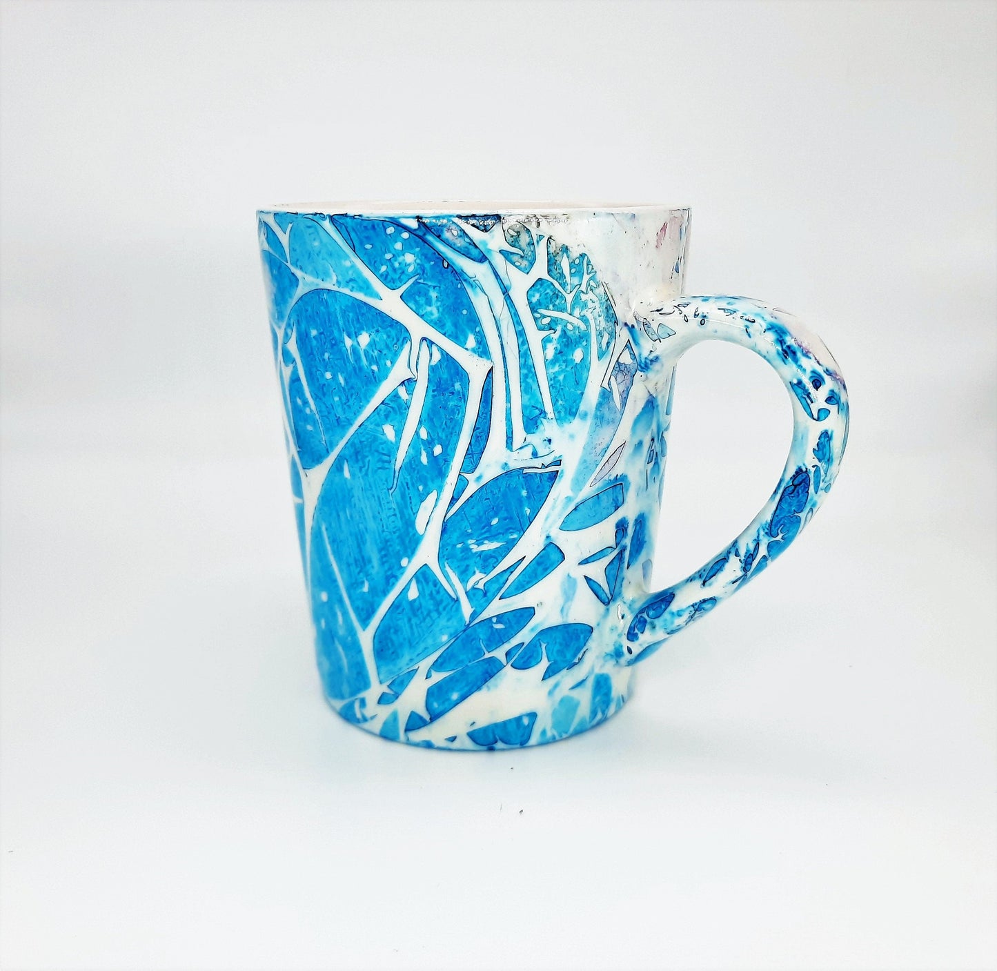 Blue Abstract Alcohol Ink Coffee Mug