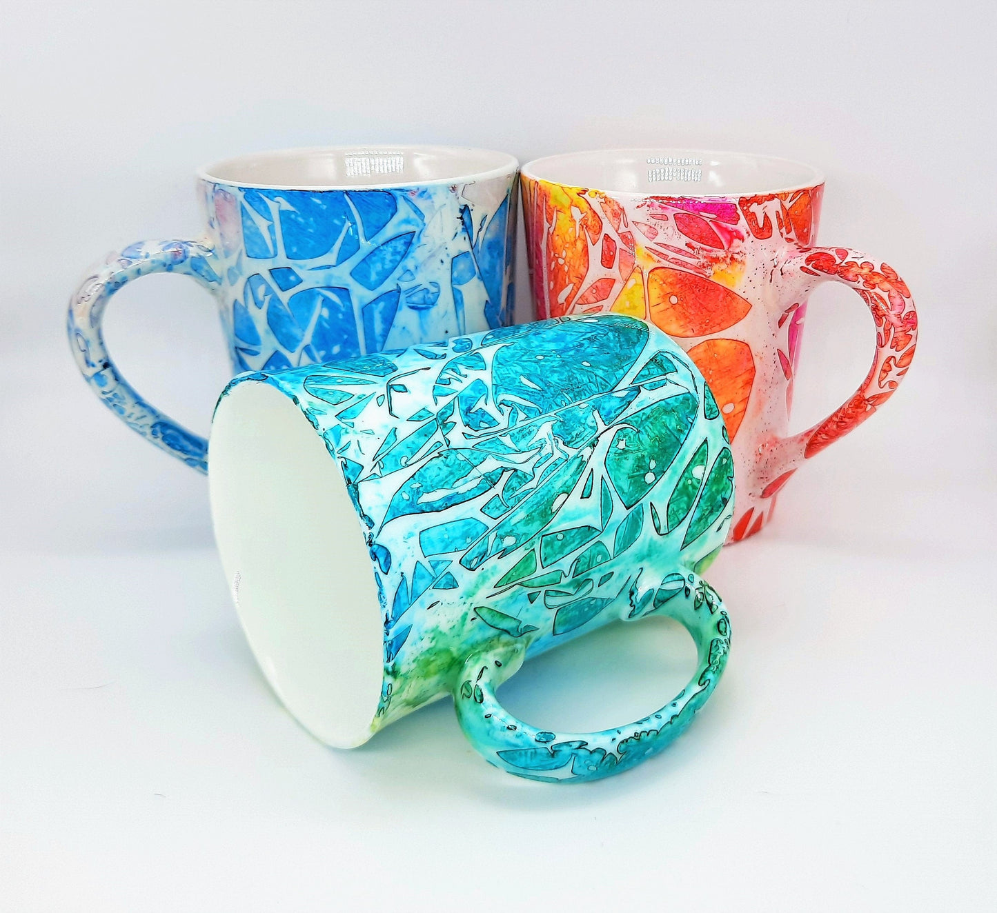 Blue Abstract Alcohol Ink Coffee Mug