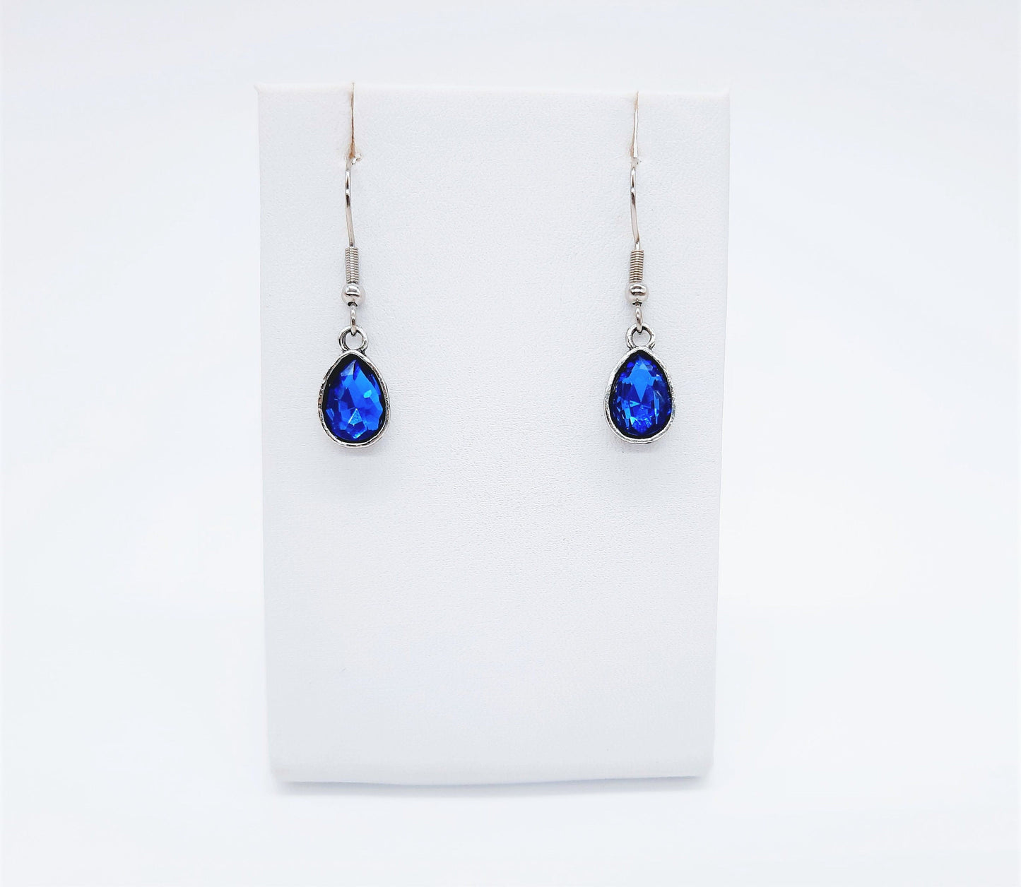 Gemstone Teardrop Dangle Earrings