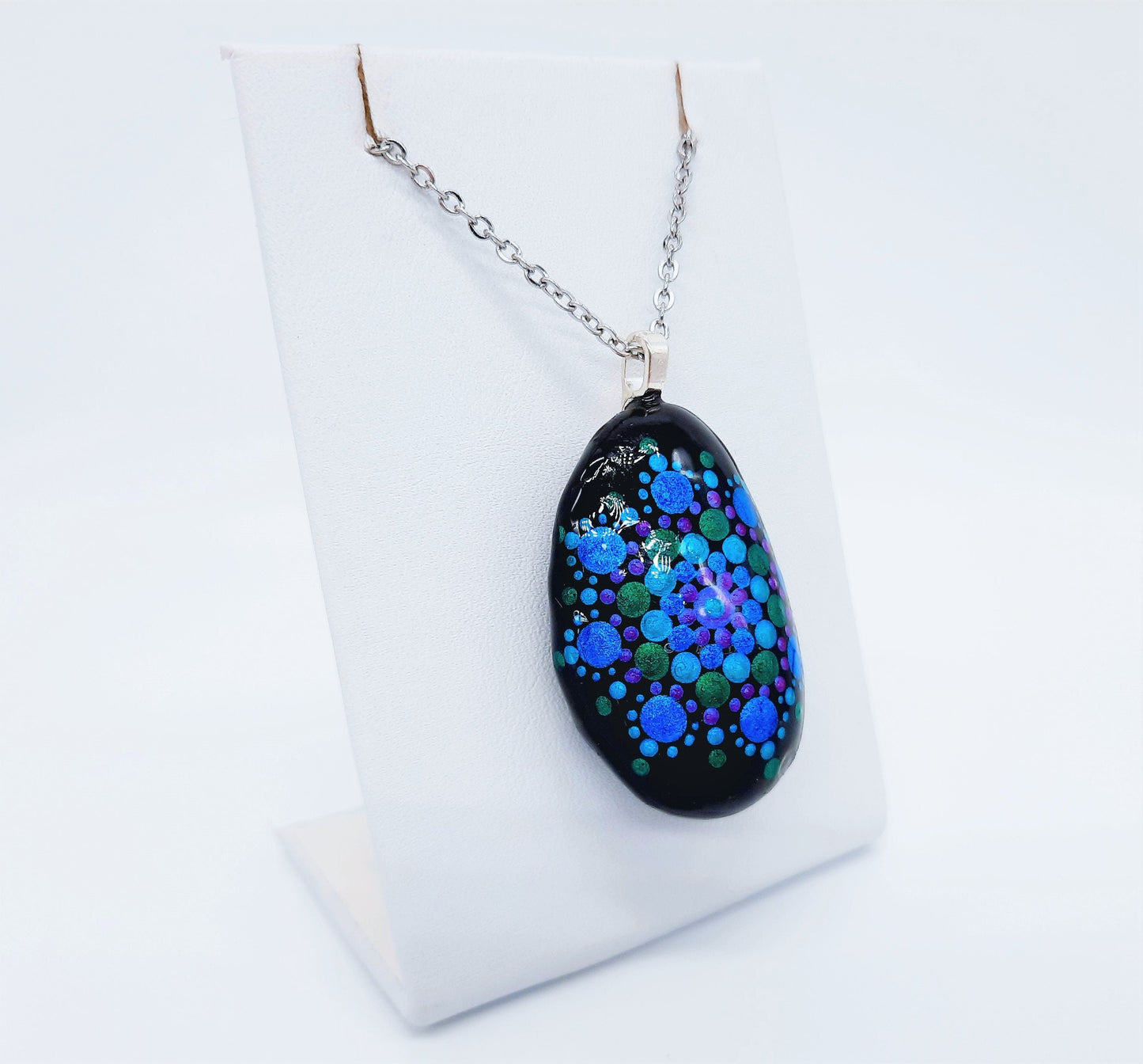 Handpainted Mandala Necklace