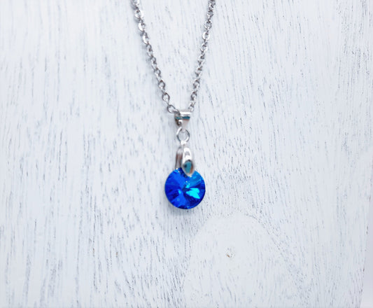 Bermuda Blue Rhinestone Necklace