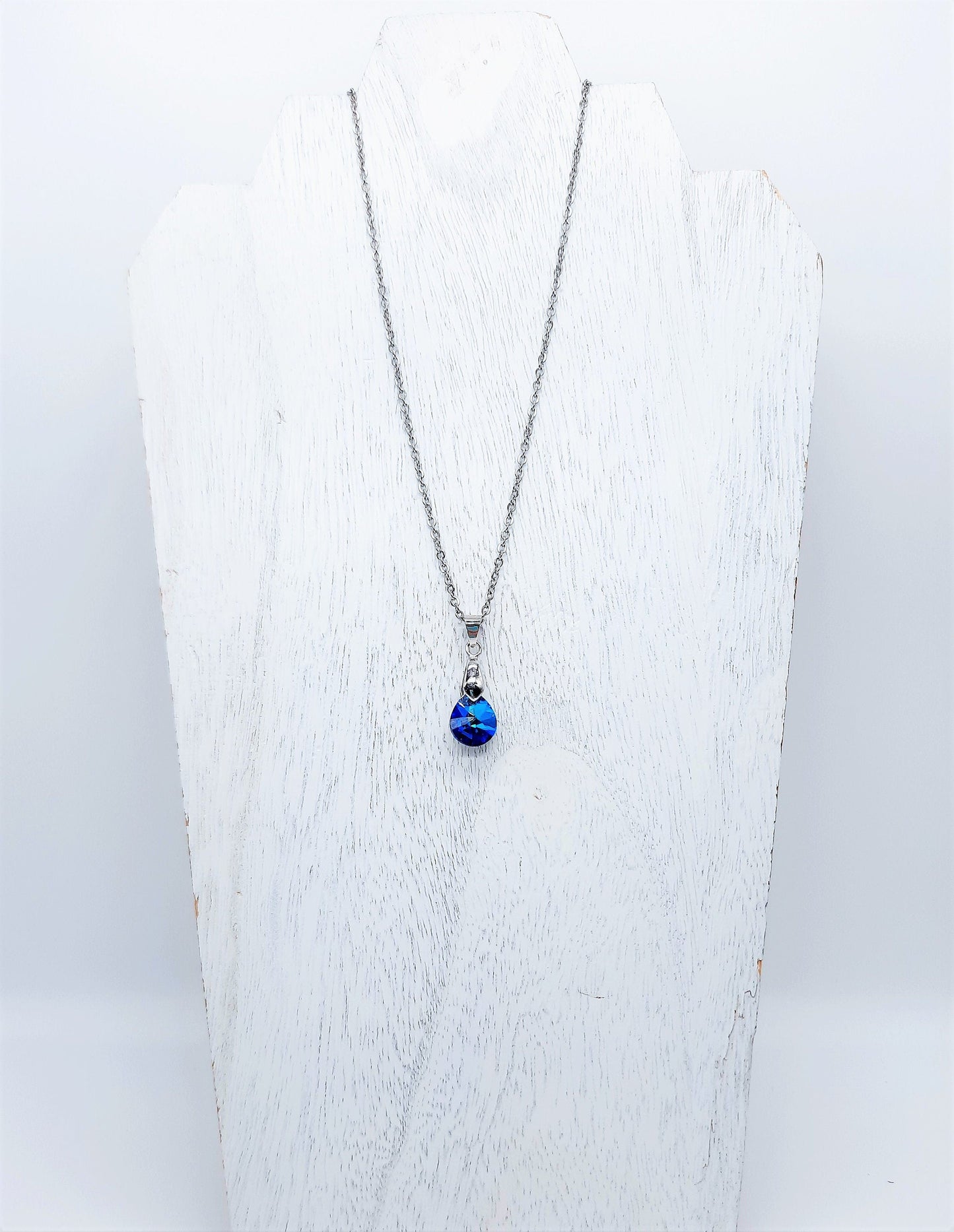 Bermuda Blue Small Teardrop Necklace