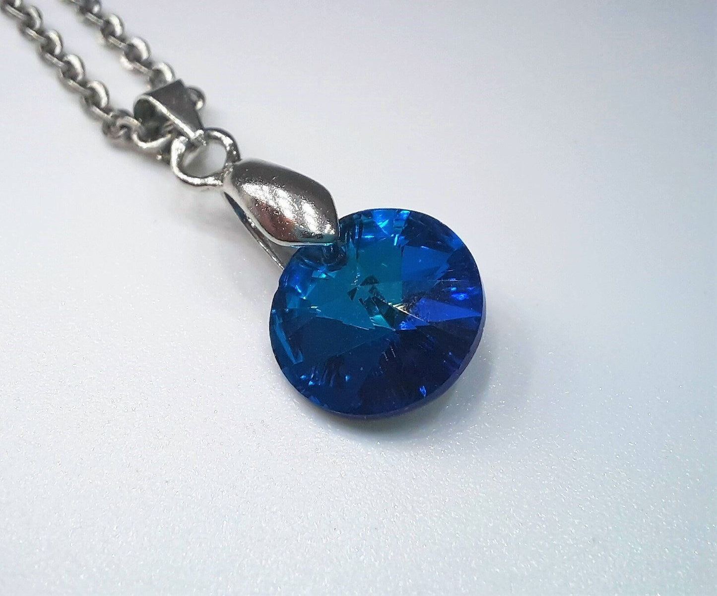 Bermuda Blue Rhinestone Necklace