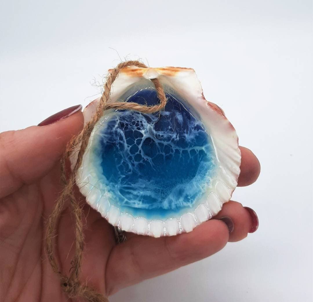 Resin and Wood Sealife Ornament