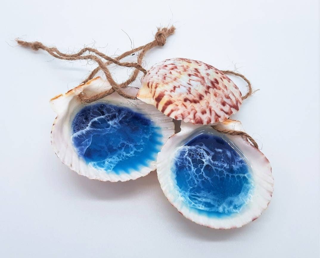 Resin and Wood Sealife Ornament