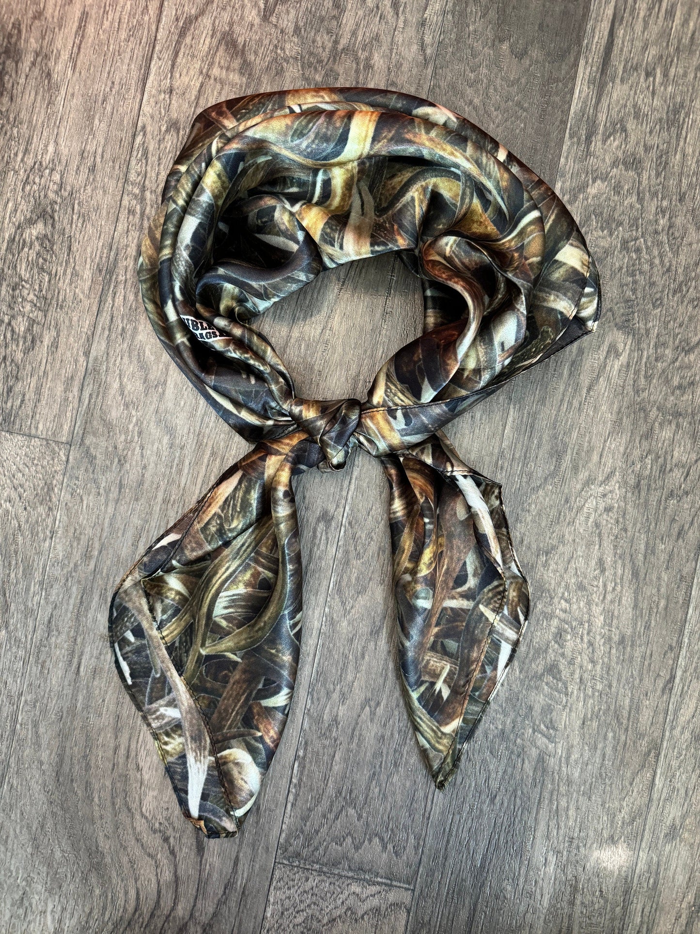 Wild Rag 100% SILK 834 Deer Antler Camo Camouflage Cowboy Western Neck Scarf Bandanna by Double B Wild Rags
