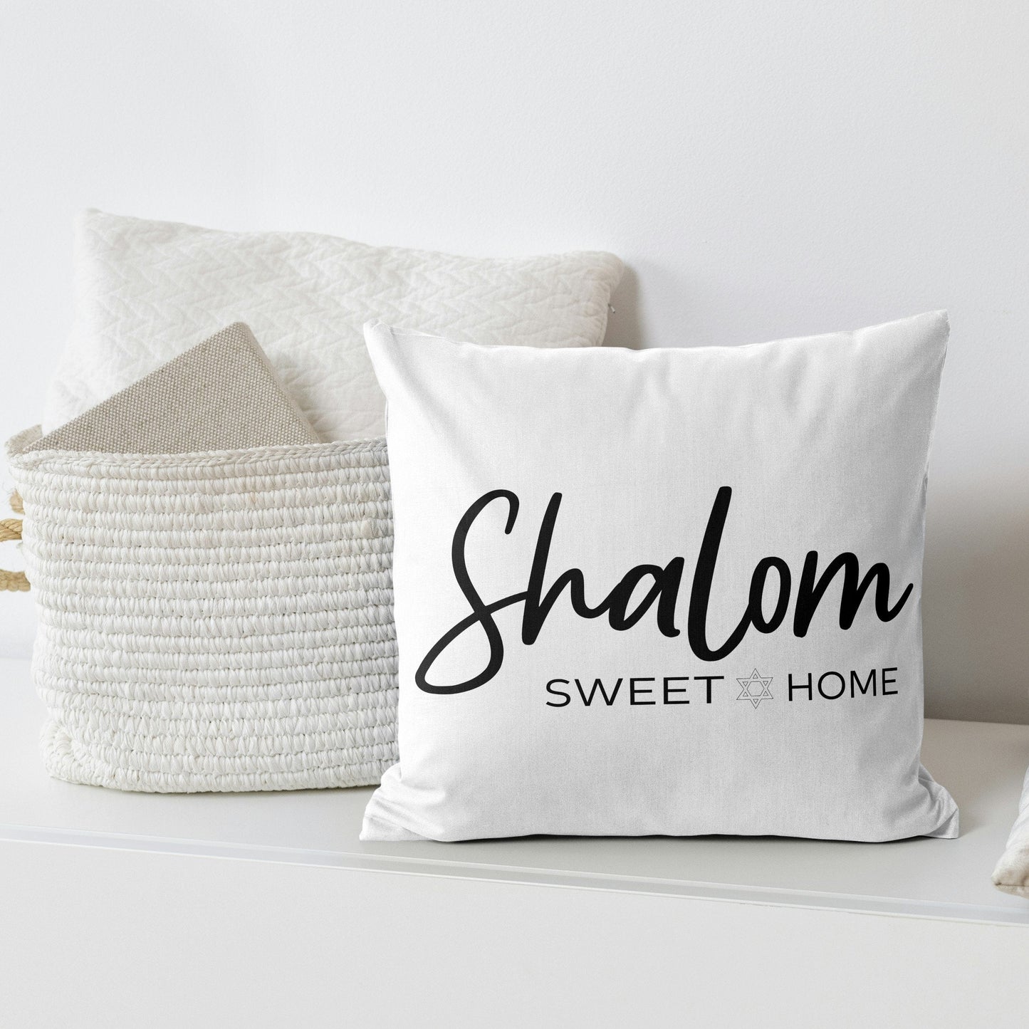 Shalom Sweet Home Throw Pillow