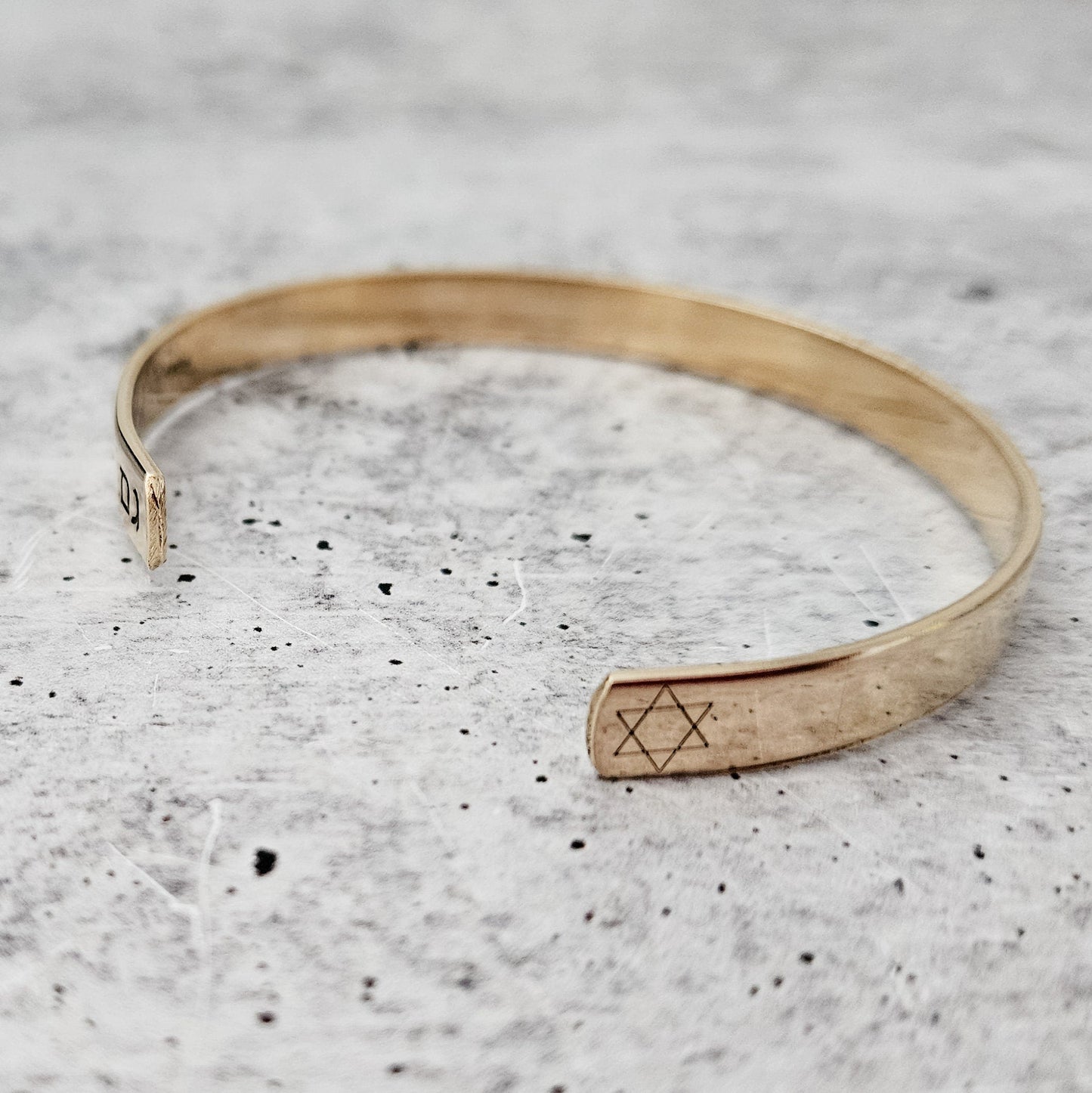 This Too is for the Best Hebrew Cuff Bracelet