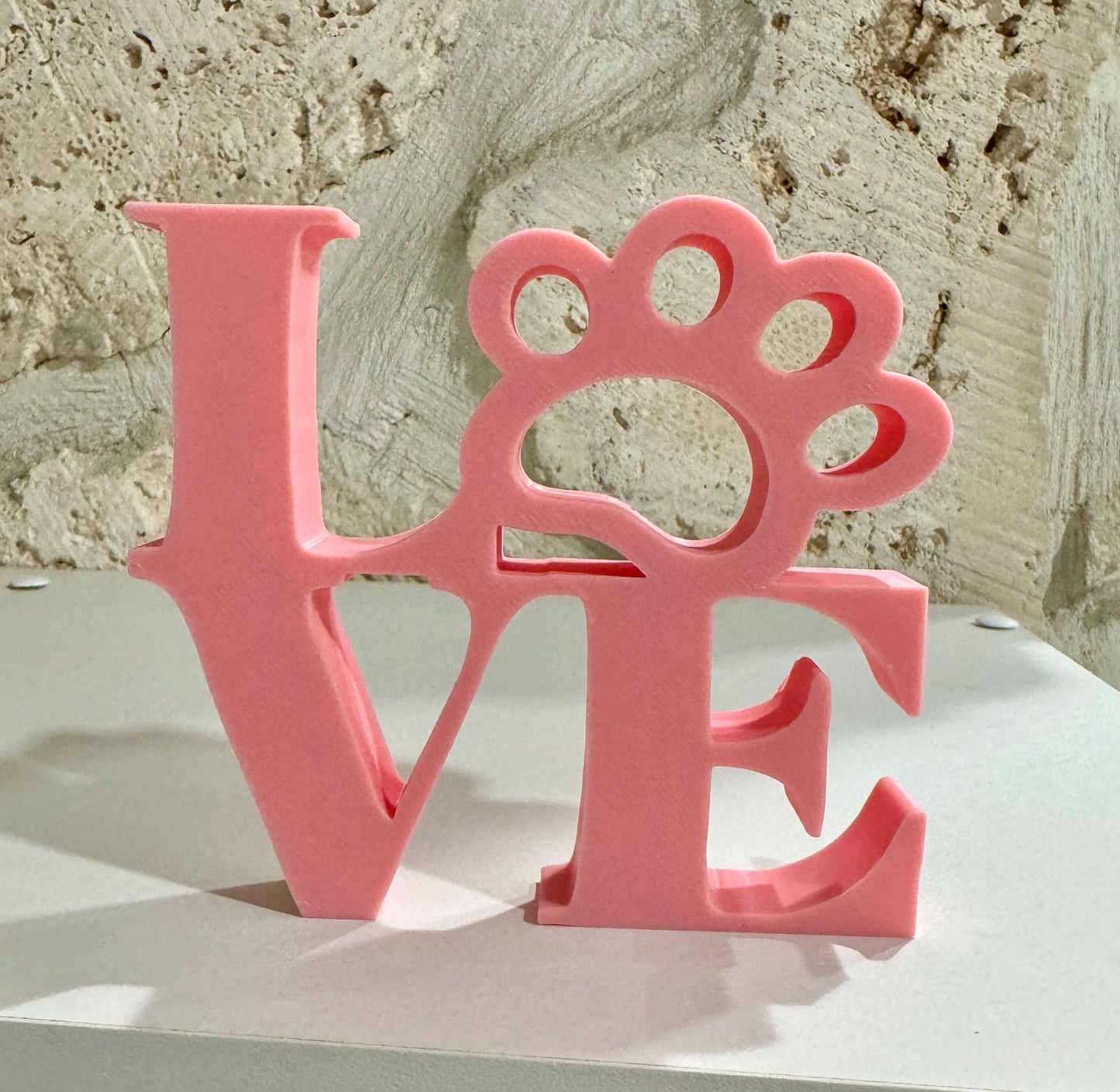 LOVE Paw Print Stand Up Sign Decor