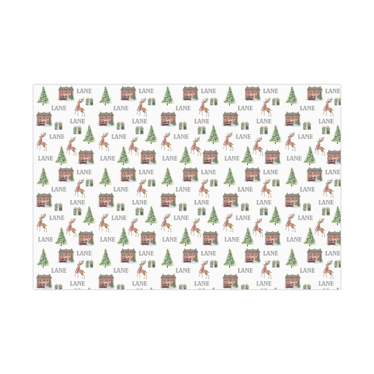 Christmas At Home Personalized Wrapping Paper