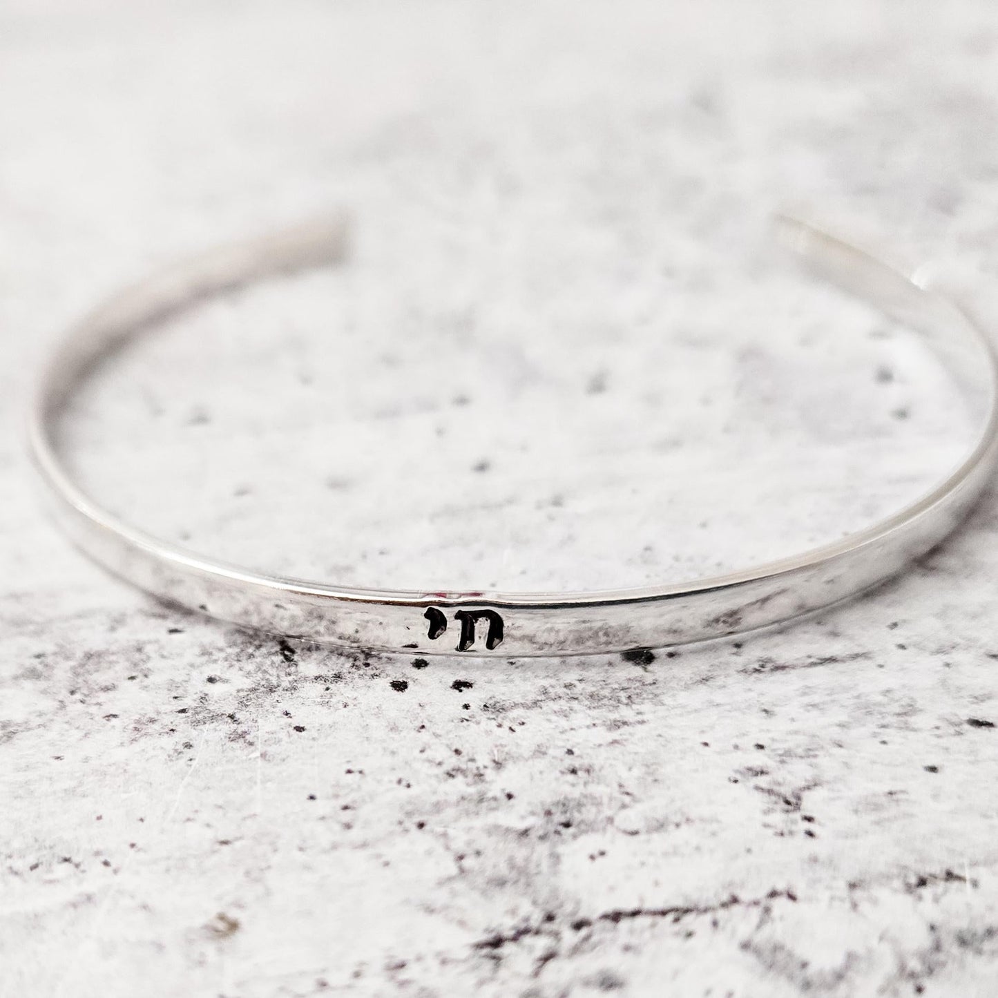 CHAI Hebrew Skinny Cuff Bracelet