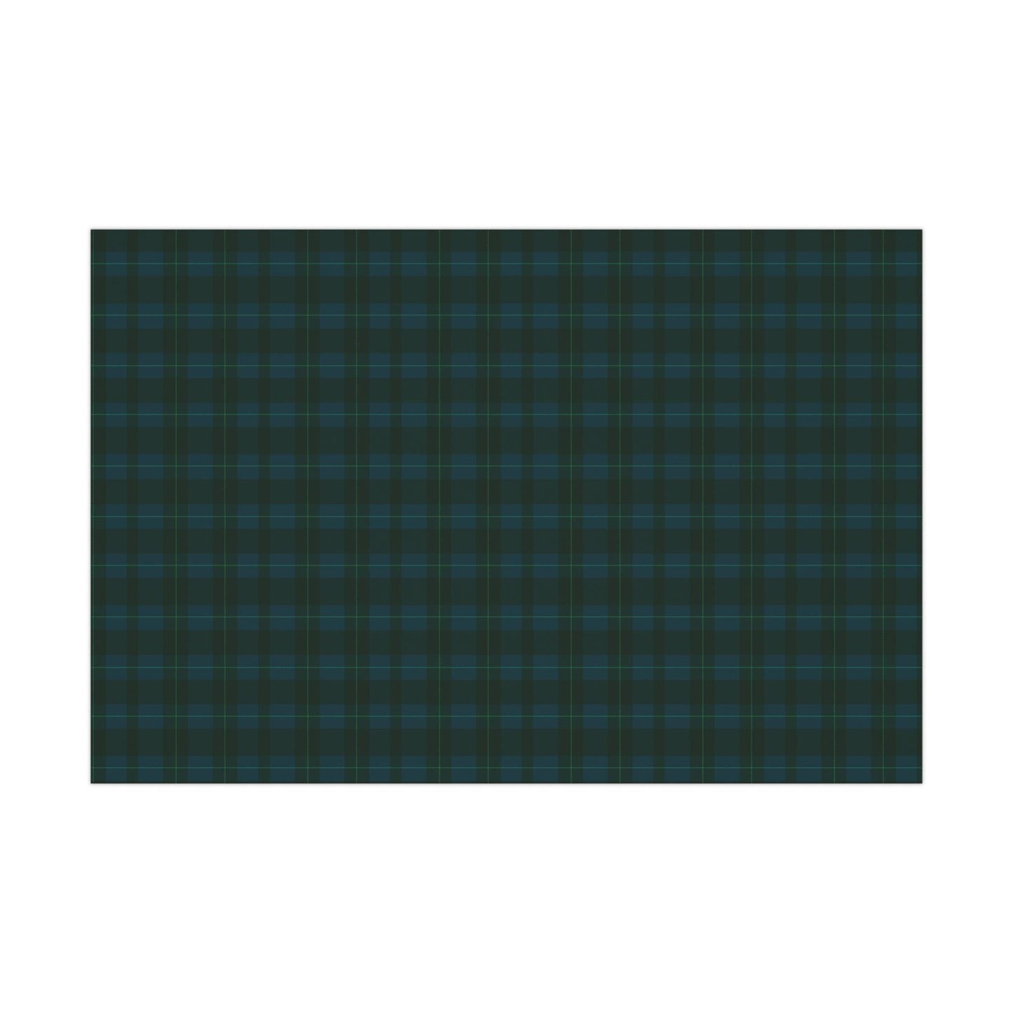 Blue and Green Plaid Wrapping Paper
