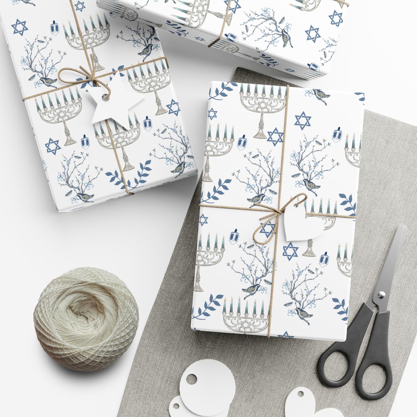 Chinoiserie Hanukkah Wrapping Paper