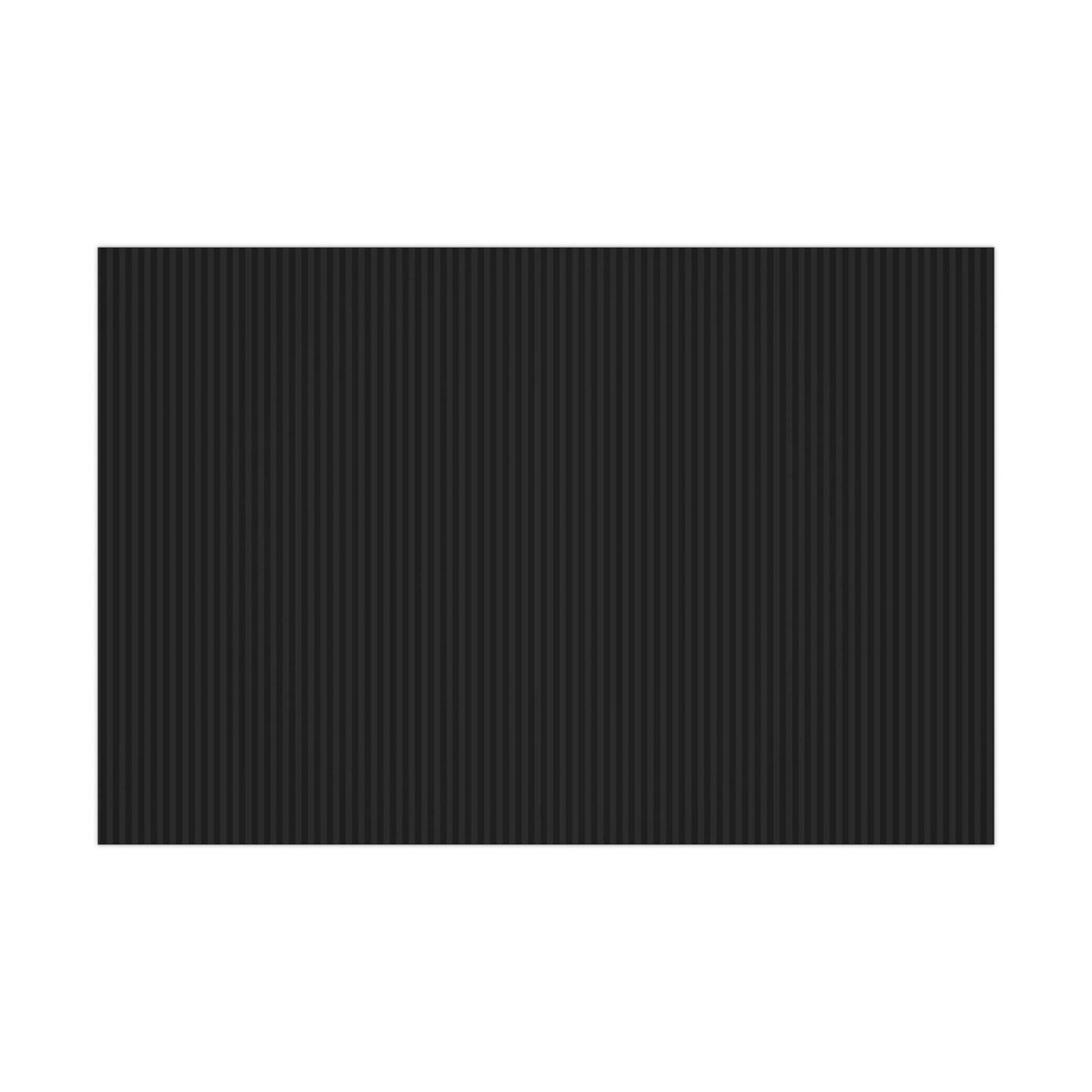 Black Striped Holiday Wrapping Paper