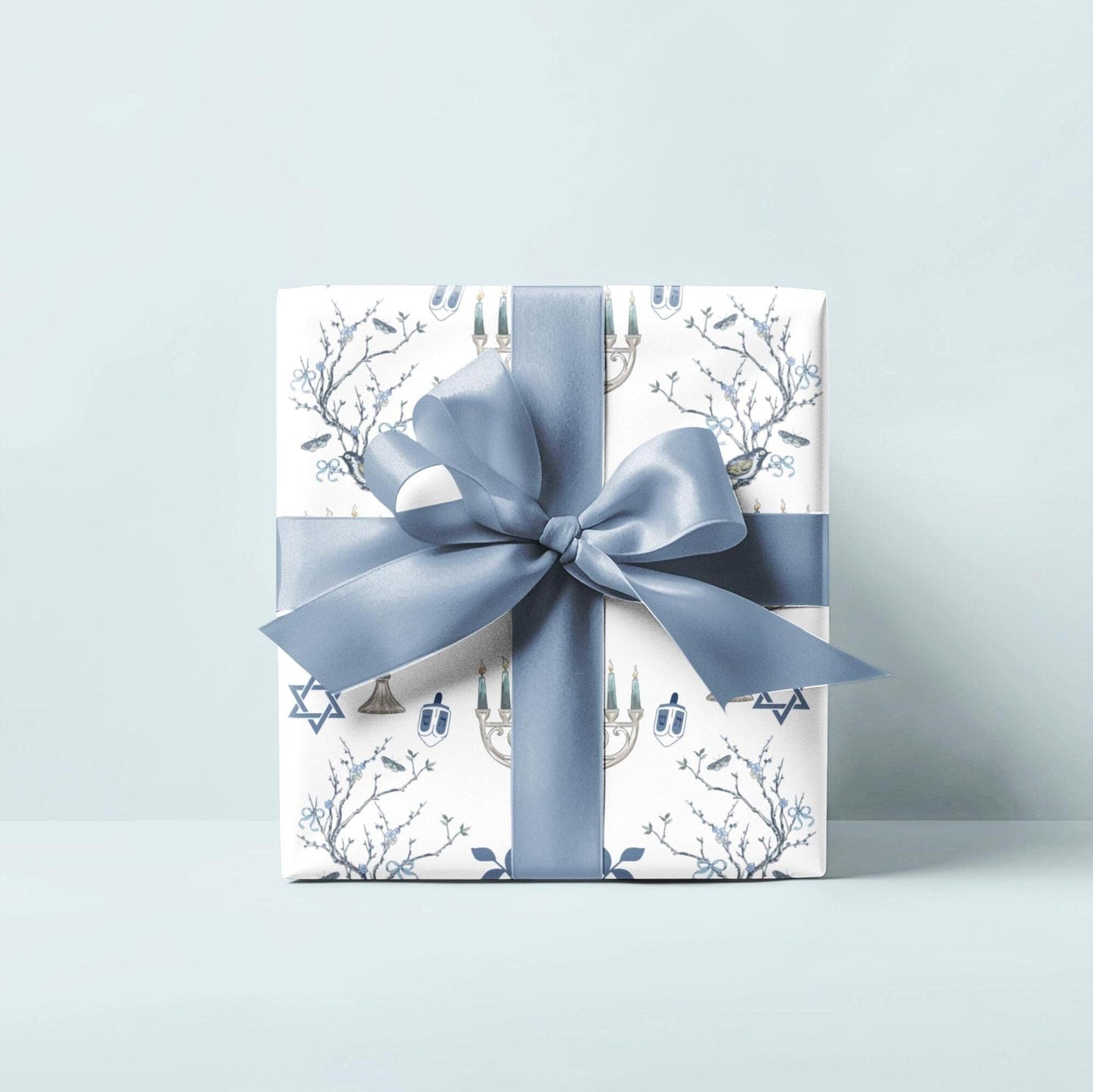 Chinoiserie Hanukkah Wrapping Paper