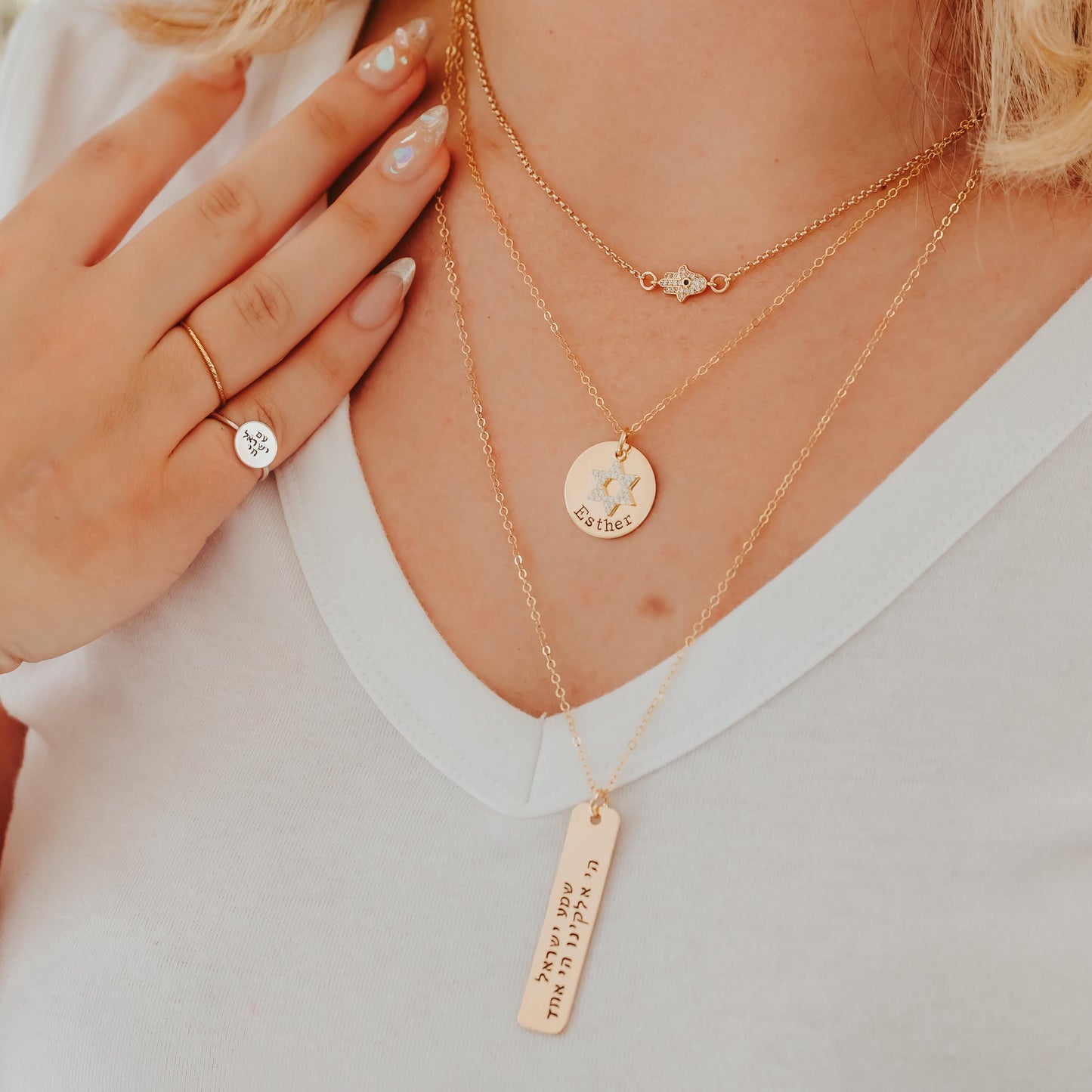 ASL ‘I Love You’ Hand-Stamped Necklace – A Subtle Jewish Statement