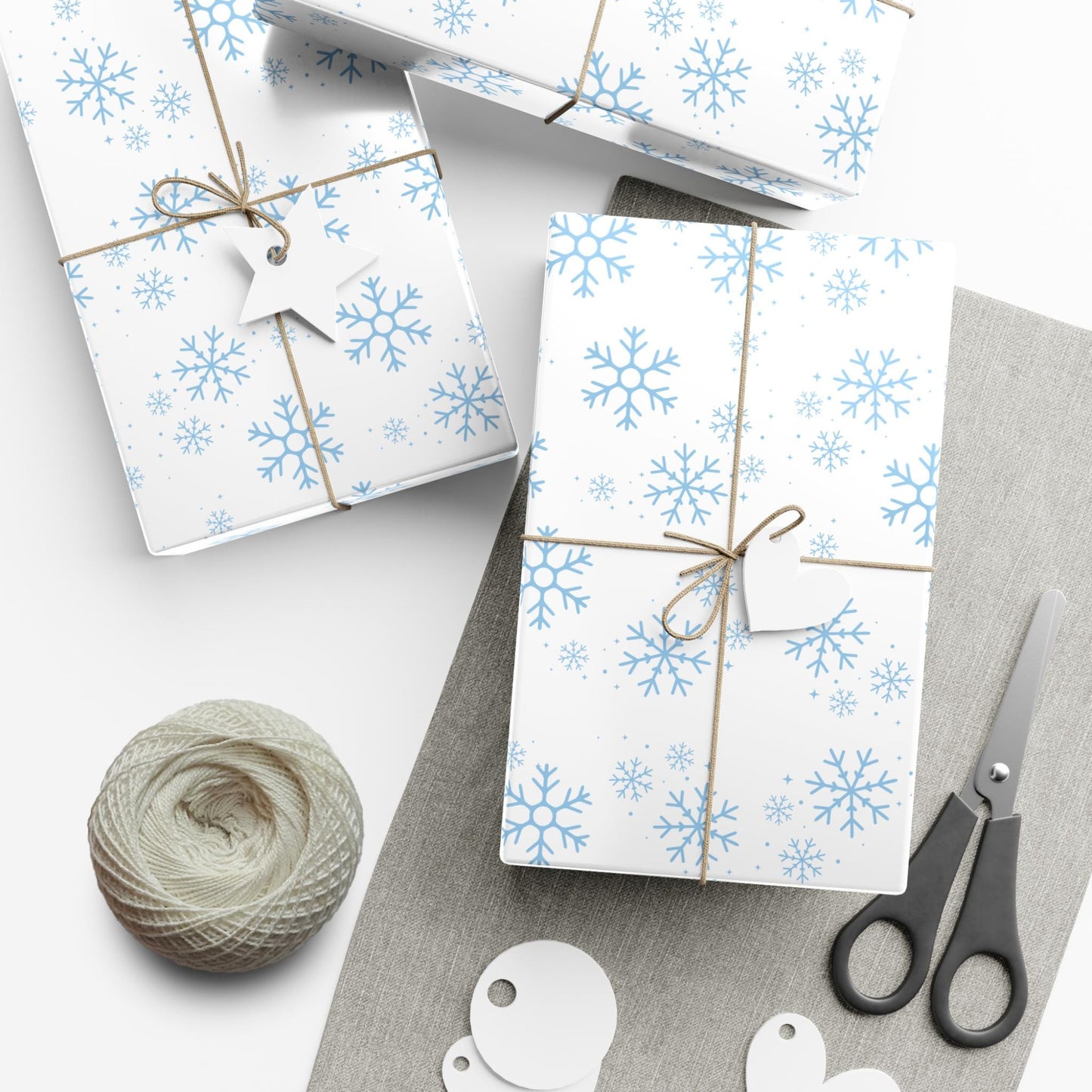 Blue Snowflake Wrapping Paper
