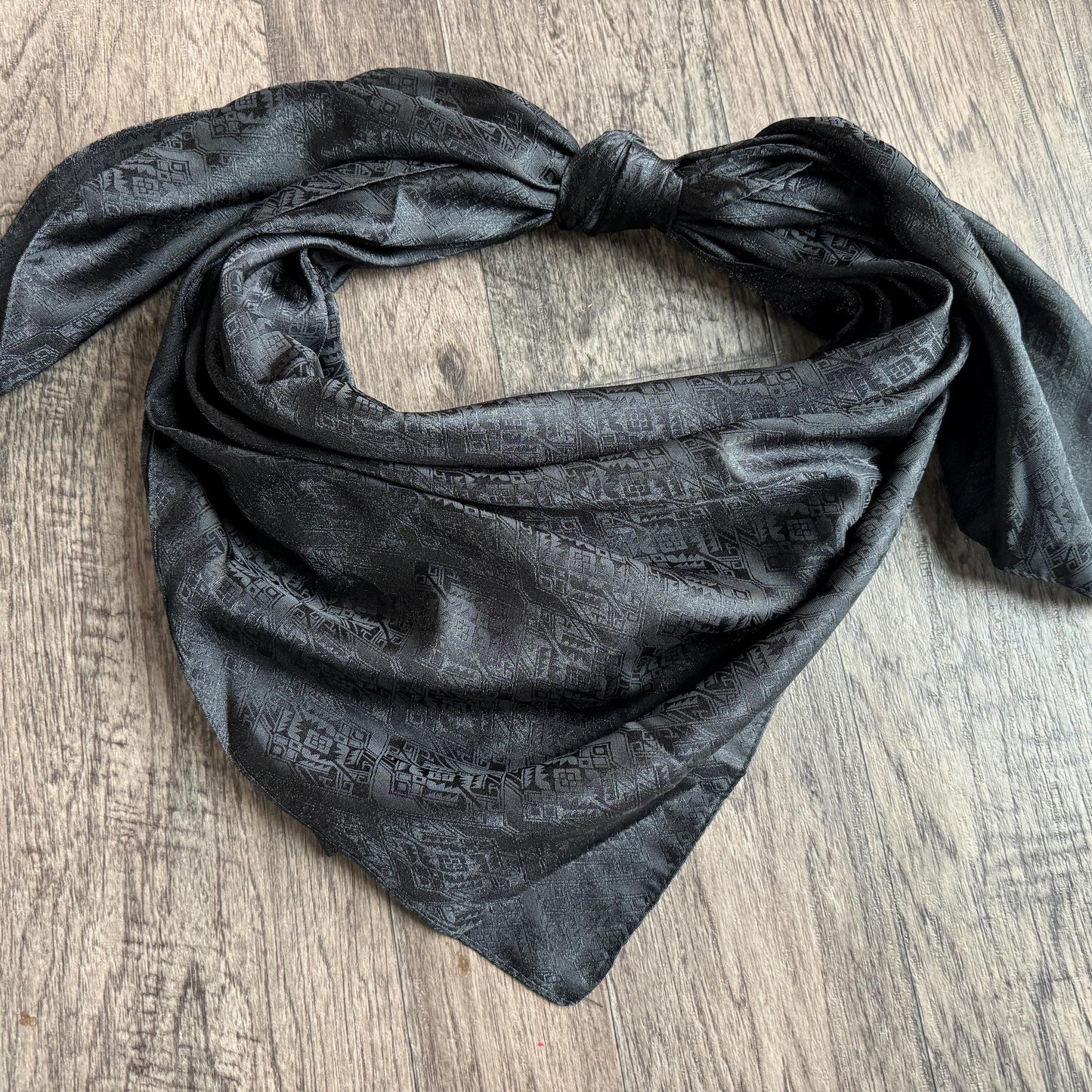 Jacquard Wild Rag Aztec Native tribal inspired neck scarf by Double B Wild Rags red green brown blue black