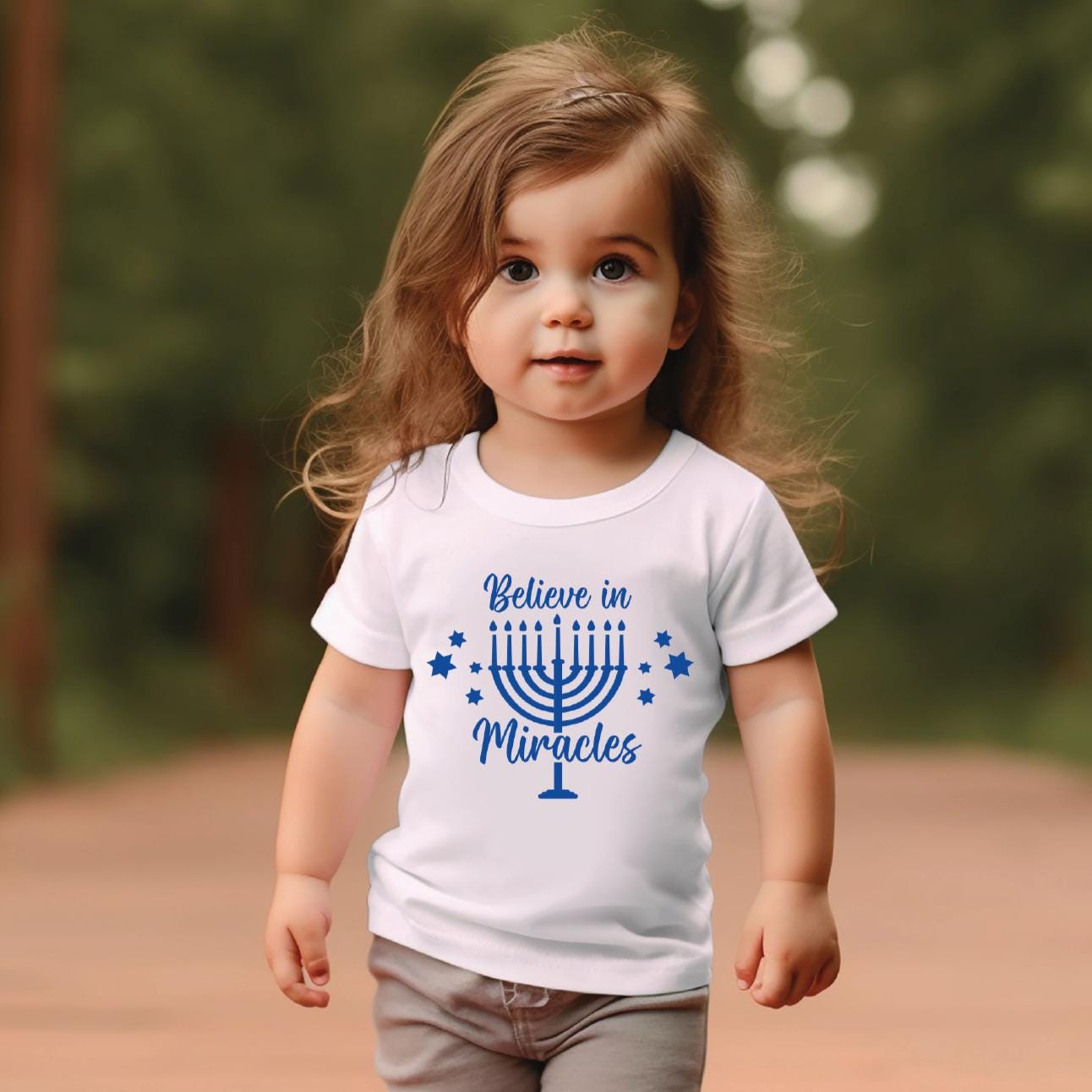 Believe in Miracles Chanukah Toddler Tee Shirt
