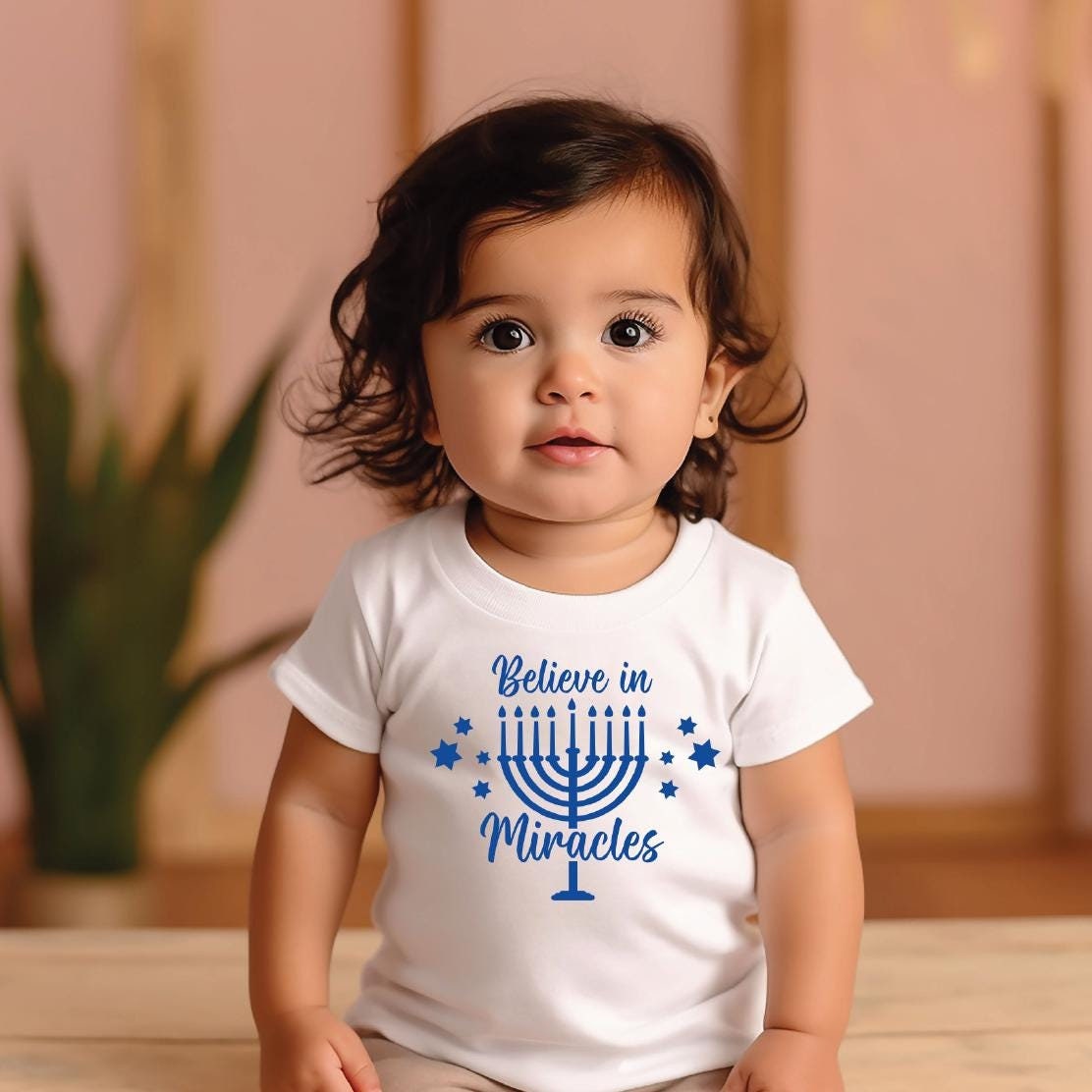 Believe in Miracles Chanukah Toddler Tee Shirt