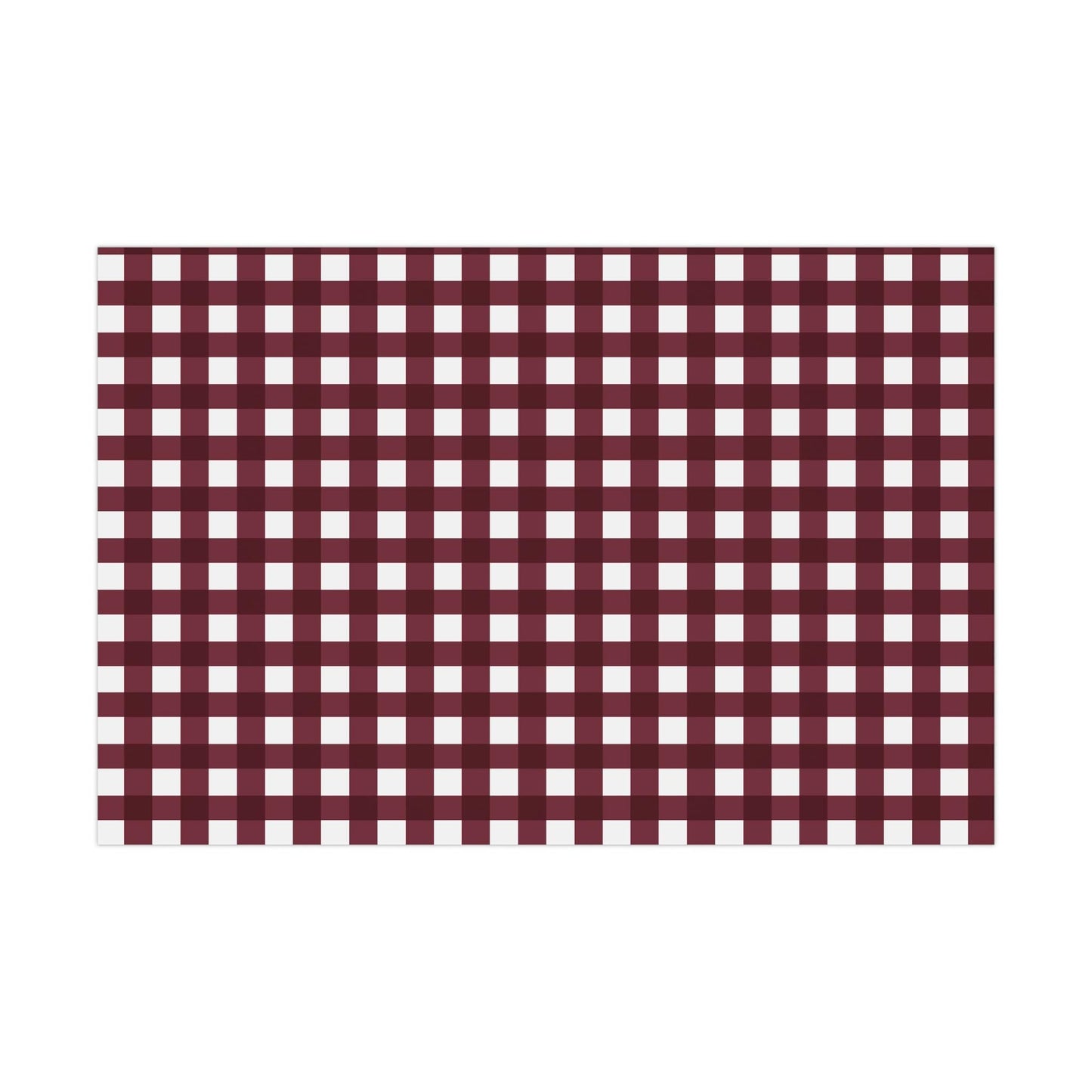 Burgundy Gingham Gift Wrap