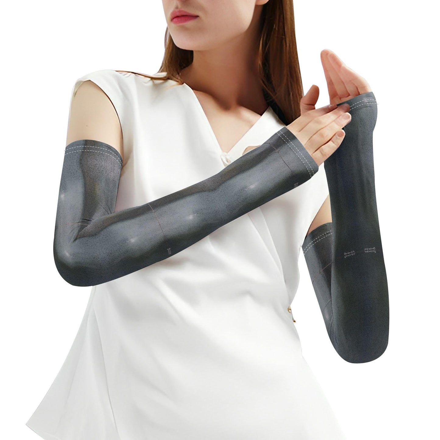 A Pair Cooling Arm Sleeves Arm Cover for UV Sun Protection - "The Alien" - Premium Arm Sleeves from Concordia Style Boutique - Just $14.98! Shop now at Concordia Style Boutique