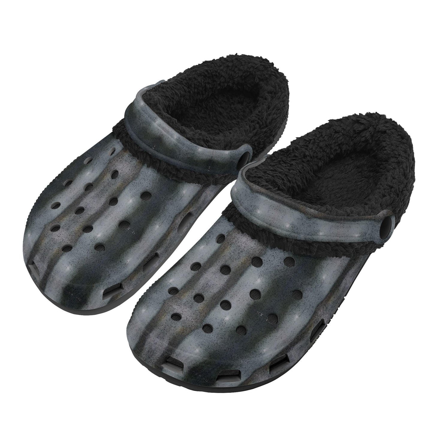 Adults Warm Black House Clogs for Winter-  Fur Lined Garden Slippers - "The Alien" - Premium House Clogs from Concordia Style Boutique - Just $35.98! Shop now at Concordia Style Boutique