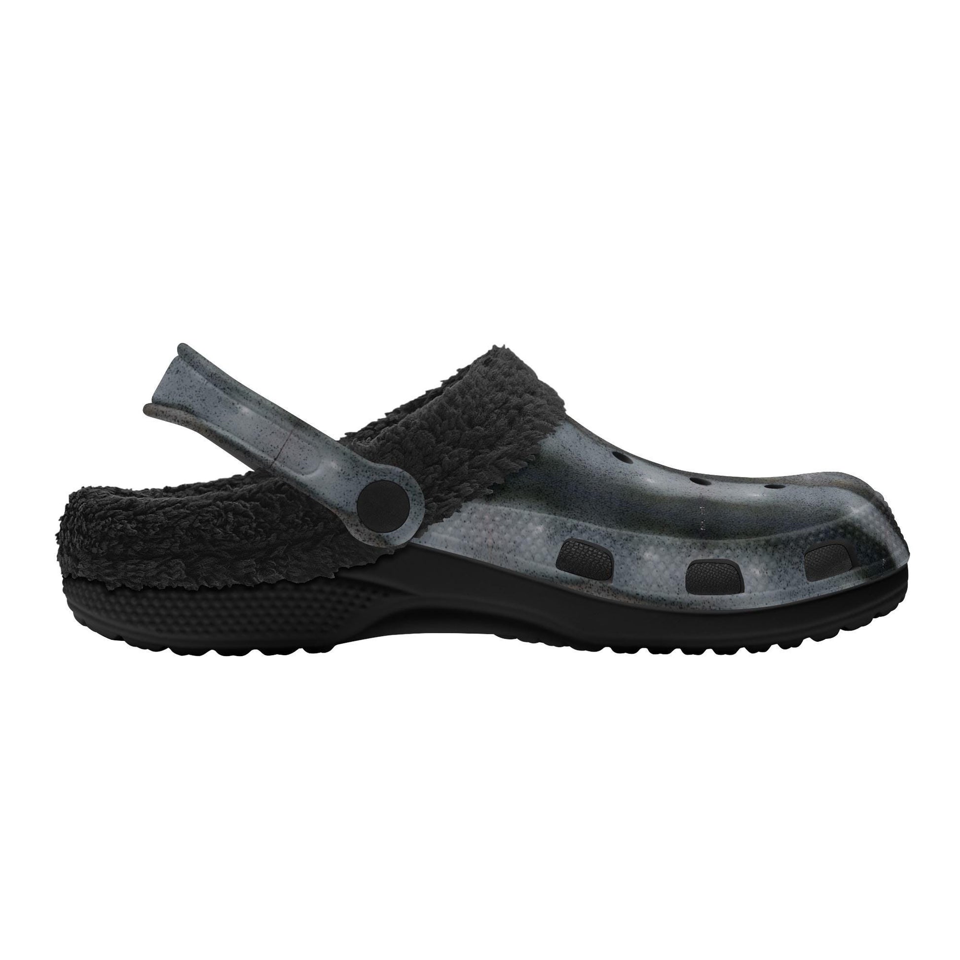 Adults Warm Black House Clogs for Winter-  Fur Lined Garden Slippers - "The Alien" - Premium House Clogs from Concordia Style Boutique - Just $35.98! Shop now at Concordia Style Boutique