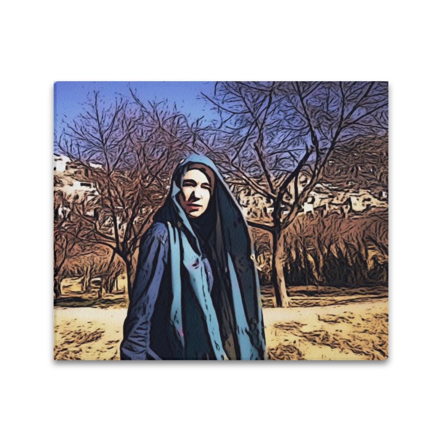 Frame Canvas Print - 24"x20" - Made in the USA -"Linda in Kabul" - All-Over Printing - Premium Artwork from Concordia Style Boutique - Just $46.52! Shop now at Concordia Style Boutique